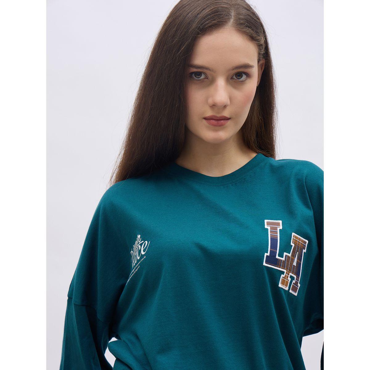 تيشيرت فضفاض مطبع بطبعة جرافيك-women-clothing-tshirts-image-4