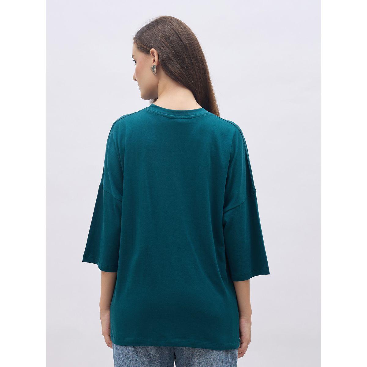 تيشيرت فضفاض مطبع بطبعة جرافيك-women-clothing-tshirts-image-5