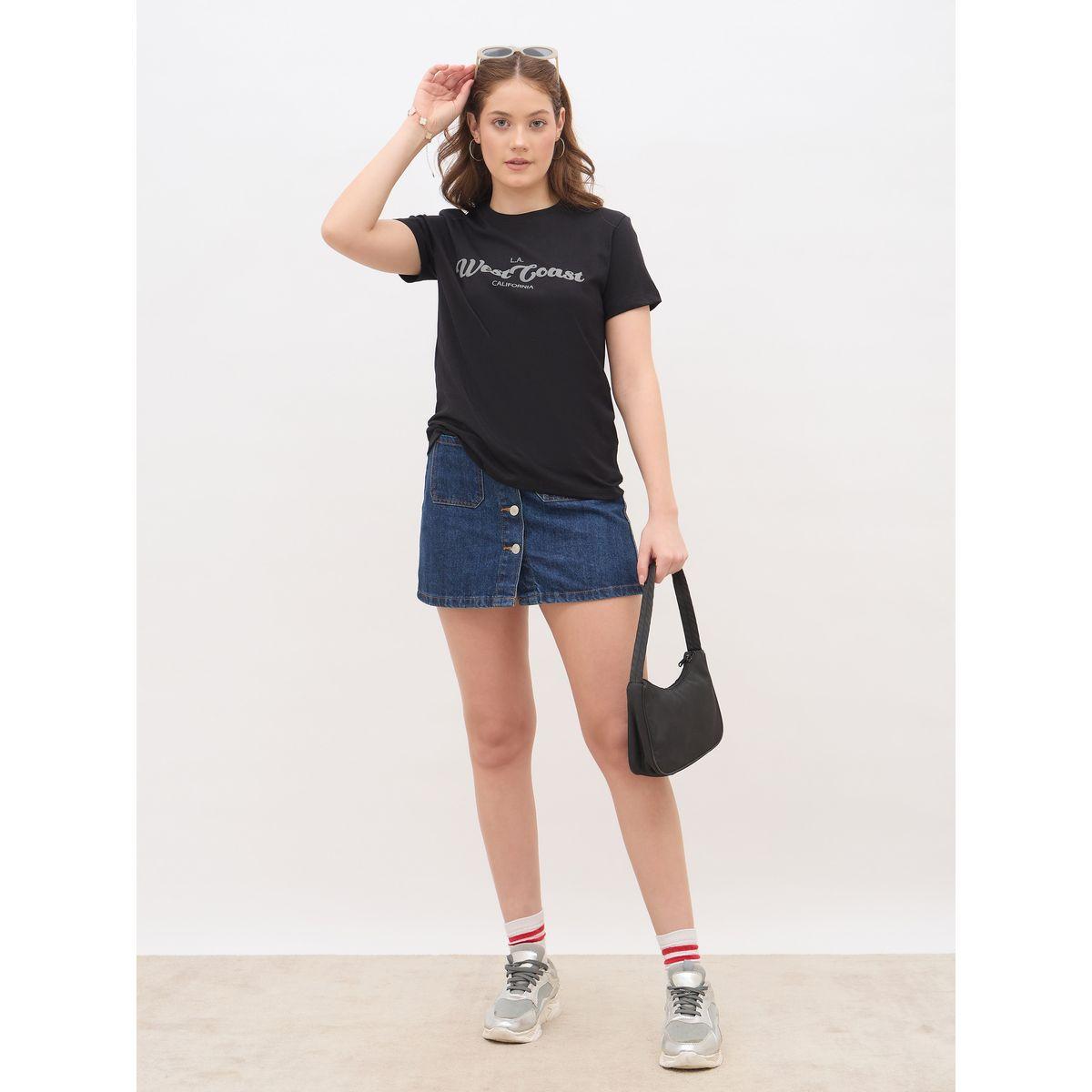 Styli Slogan Print Regular Fit T-Shirt-women-clothing-tshirts-image-1