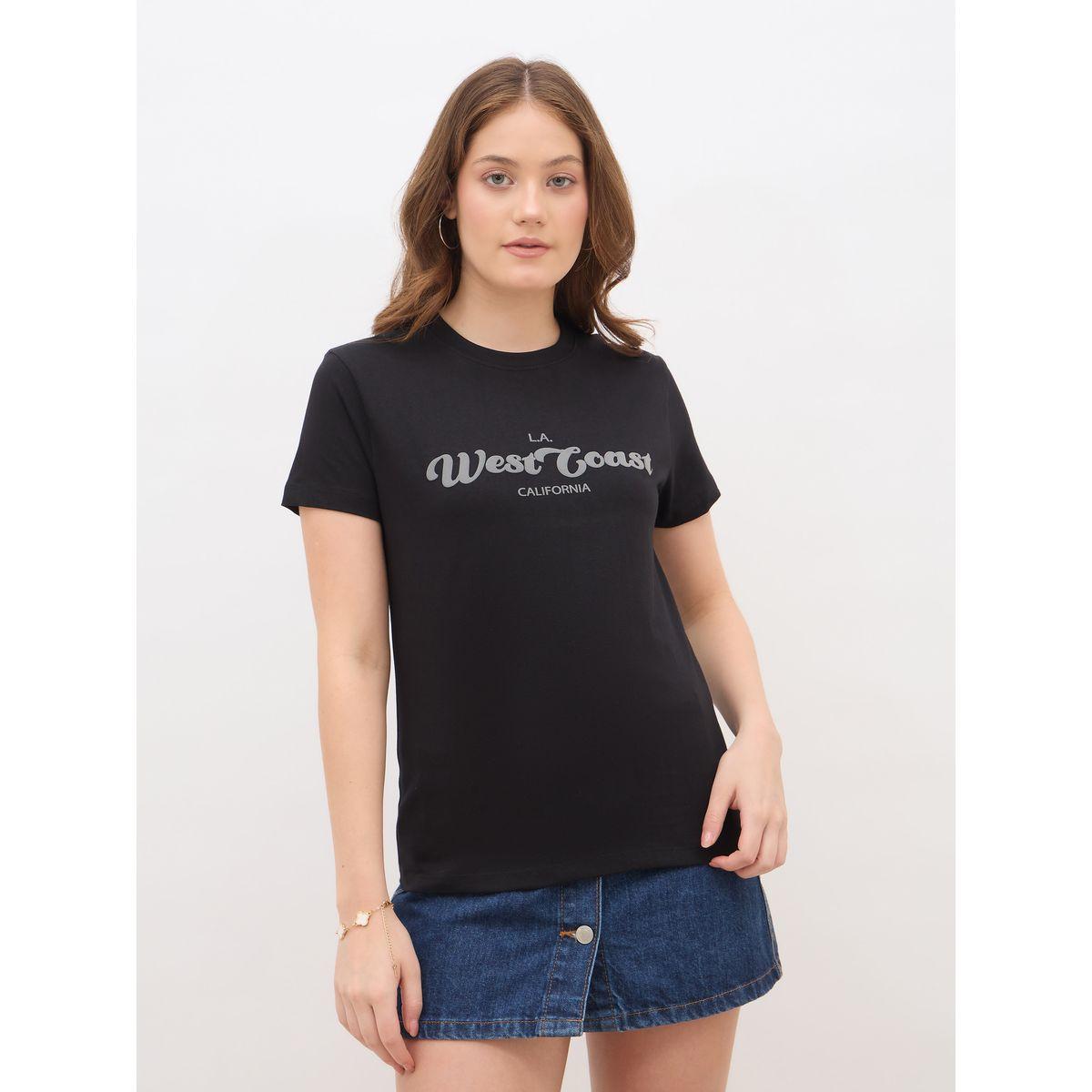 Styli Slogan Print Regular Fit T-Shirt-women-clothing-tshirts-image-2