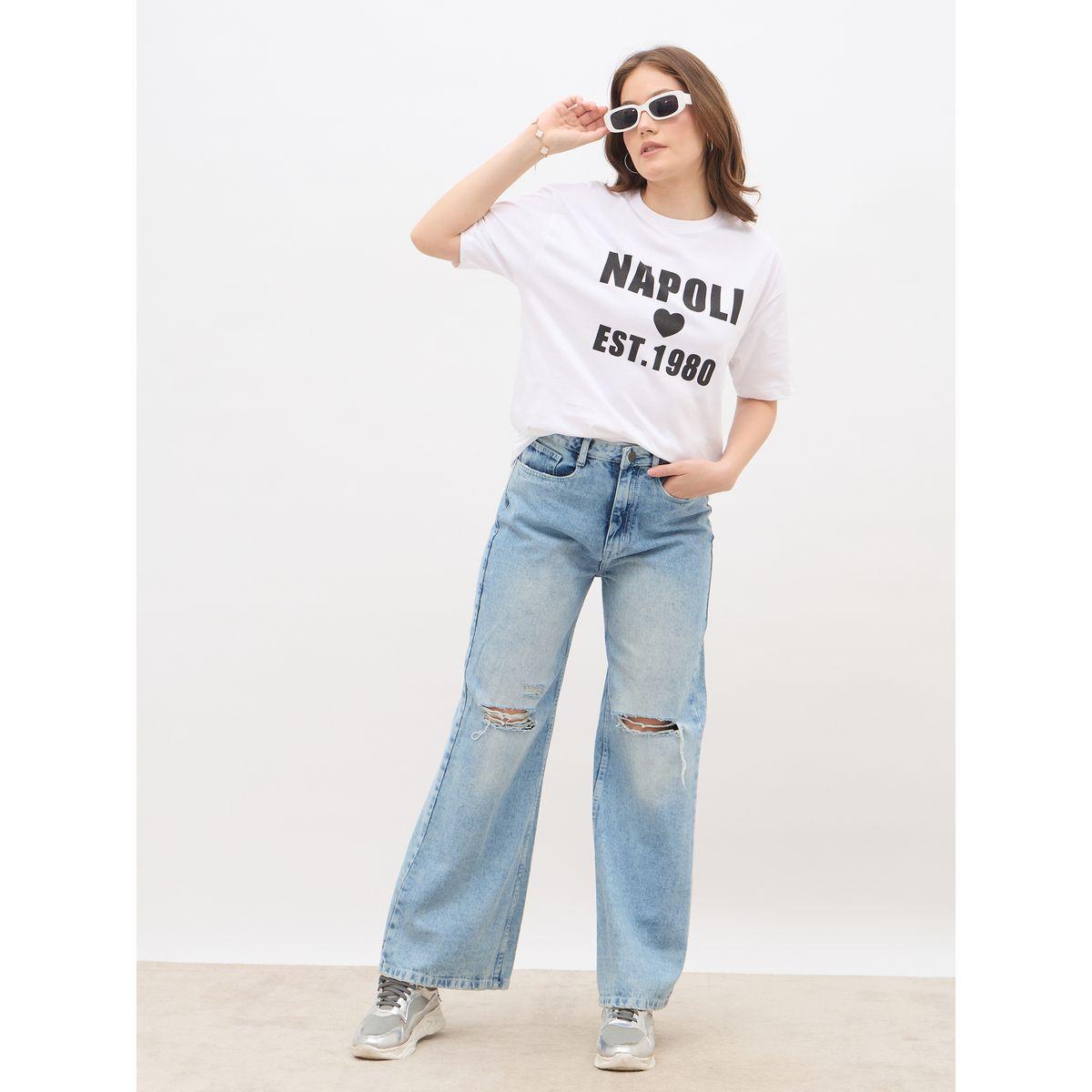 Styli Slogan Print Regular Fit T-Shirt-women-clothing-tshirts-image-1