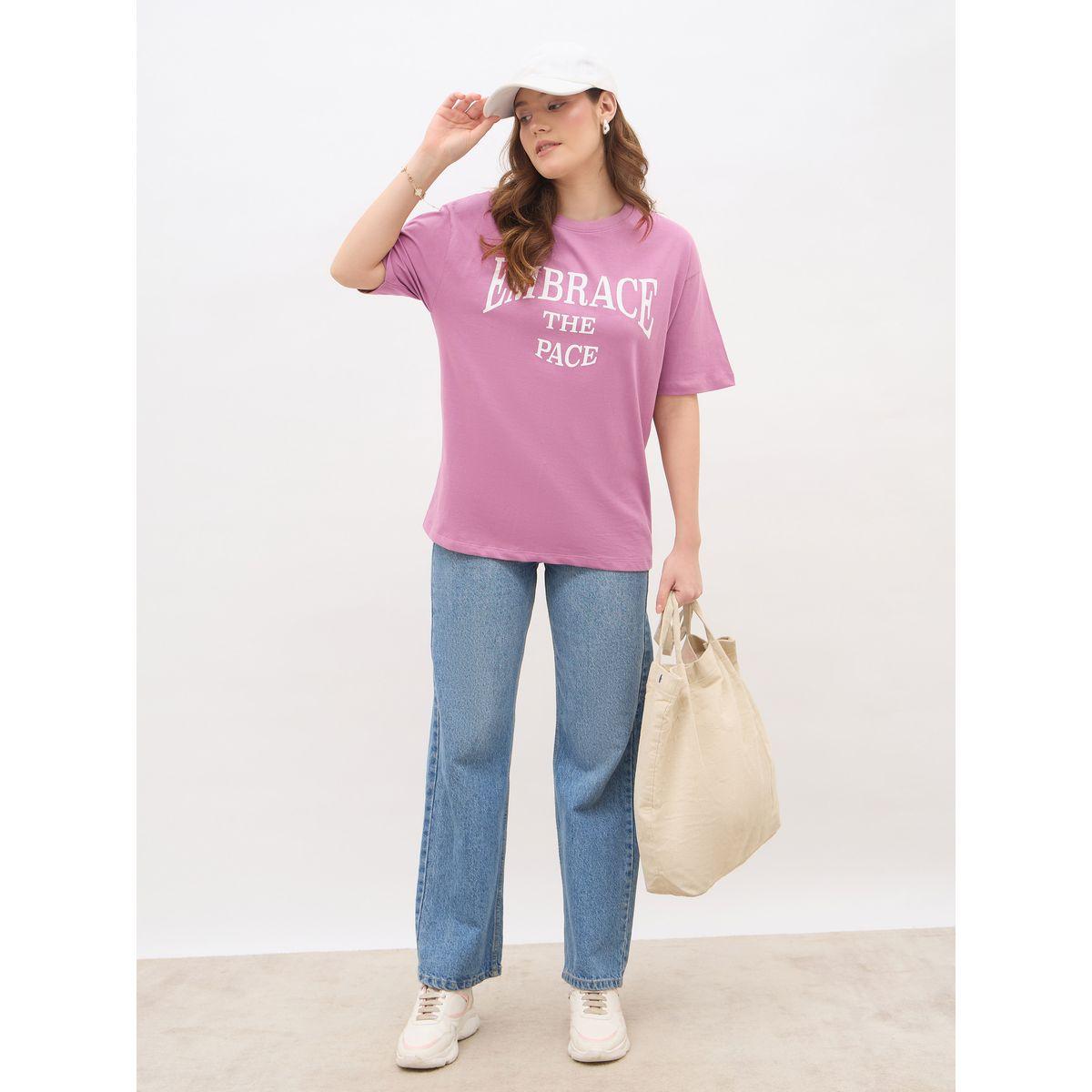 Styli Slogan Print Oversized T-Shirt-women-clothing-tshirts-image-1