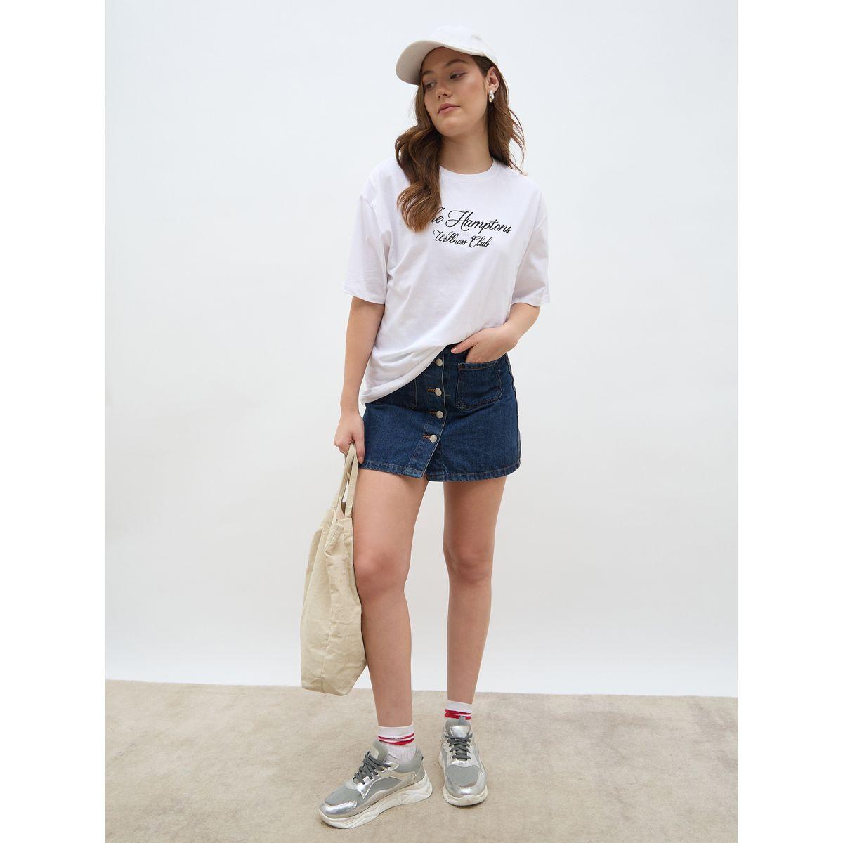 Styli Slogan Print Oversized T-Shirt-women-clothing-tshirts-image-1