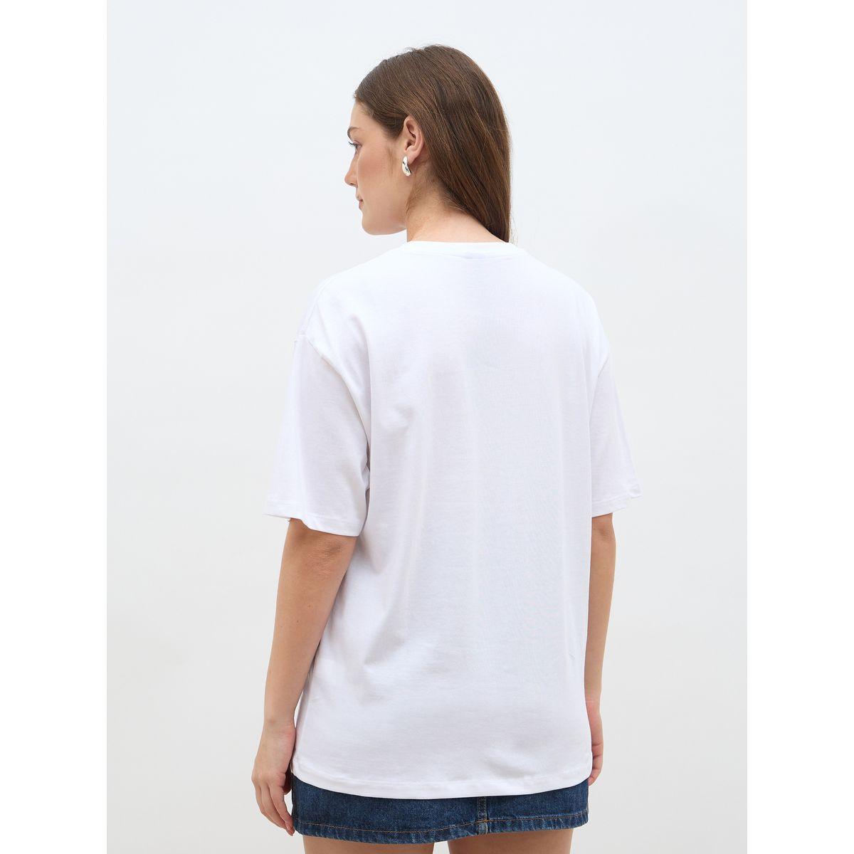 تيشيرت فضفاض مطبع بطبعة كتابة-women-clothing-tshirts-image-5
