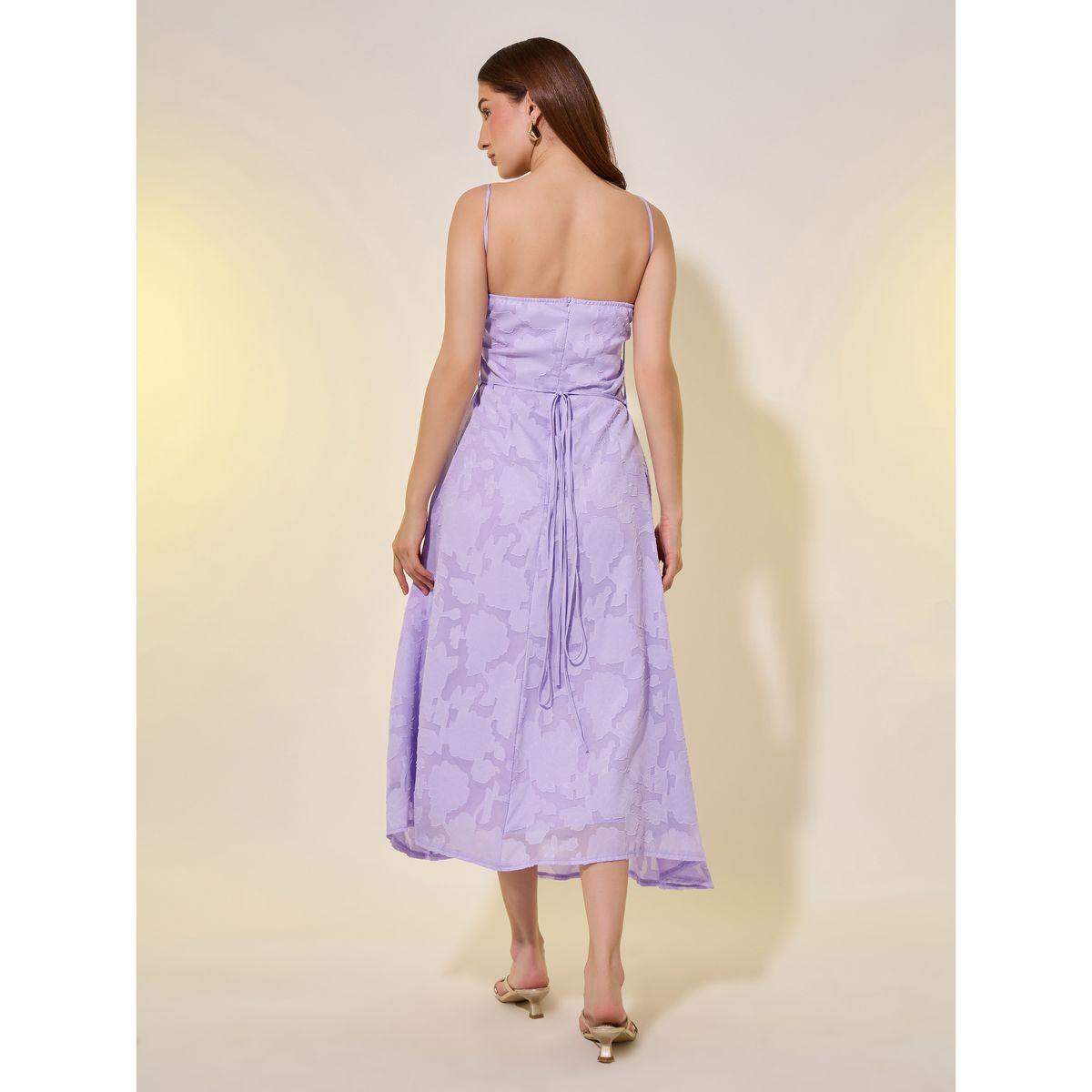 فستان ميدي جاكار بياقة واسعة وحمالات-women-clothing-dresses-image-5