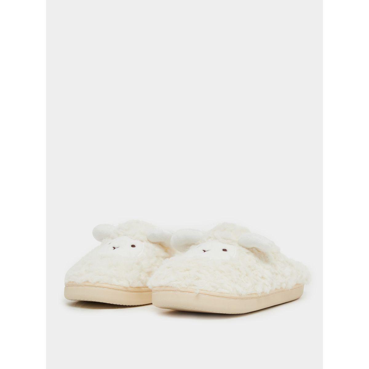 Styli Plush Faux Fur Round Toe Bedroom Slippers-women-shoes-bedroomslippers-image-3