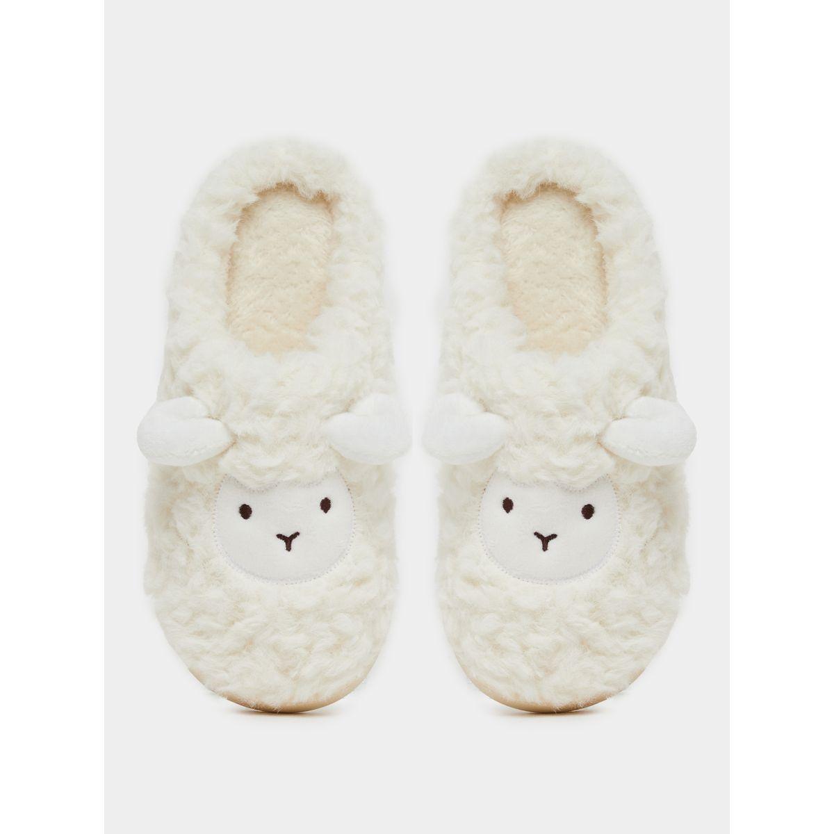 Styli Plush Faux Fur Round Toe Bedroom Slippers-women-shoes-bedroomslippers-image-6