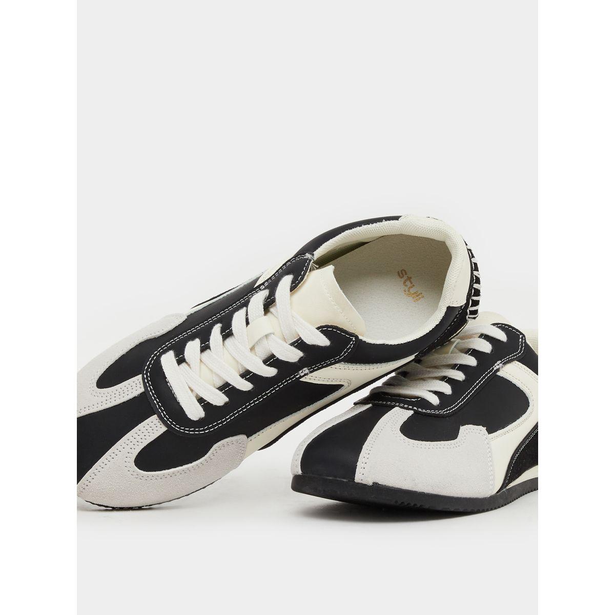 Styli Color Block Round Toe Lace-Up Sneakers-women-shoes-sneakers-image-4
