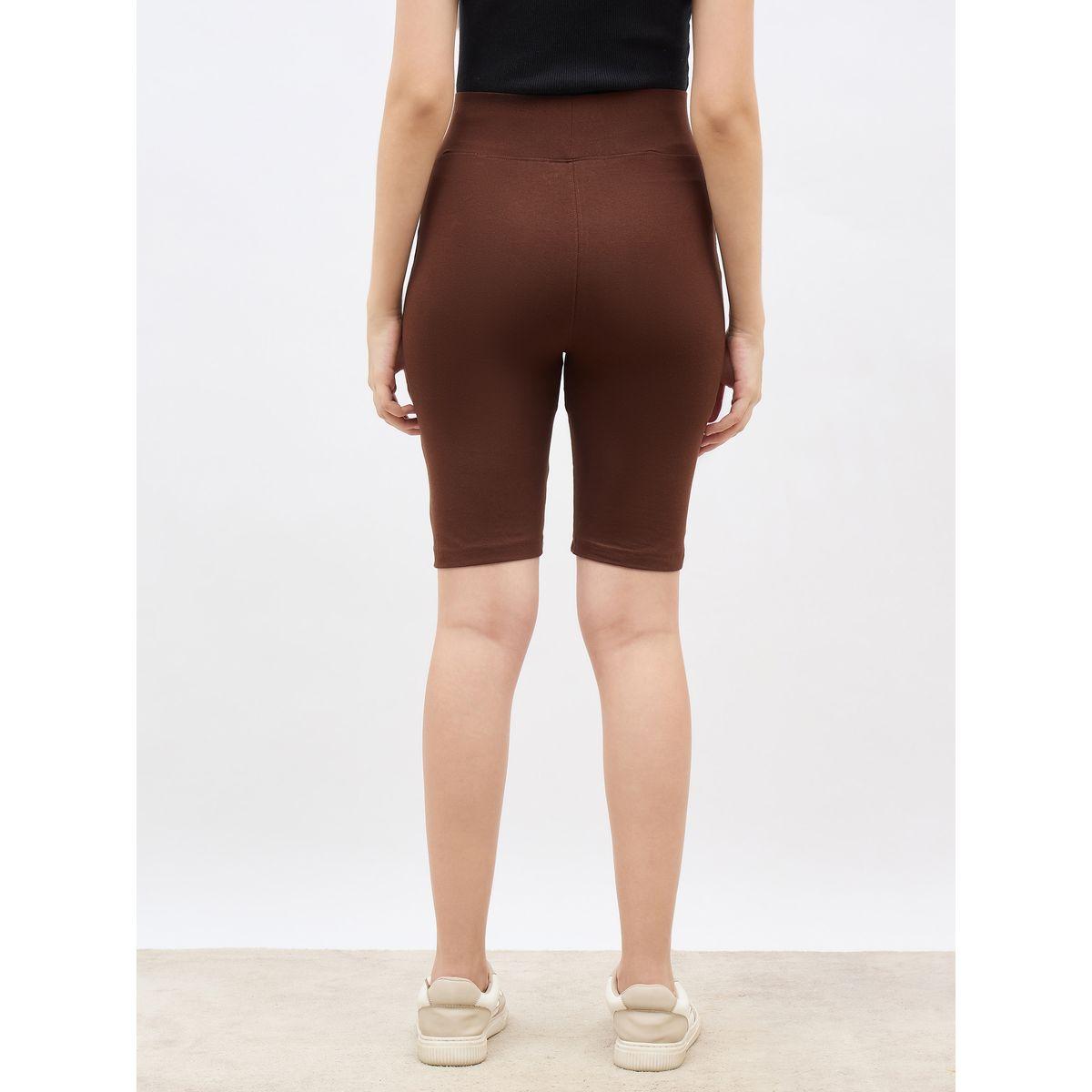 Styli Solid Cycling Shorts with Badge Detail-women-clothing-bottoms-shorts-image-5