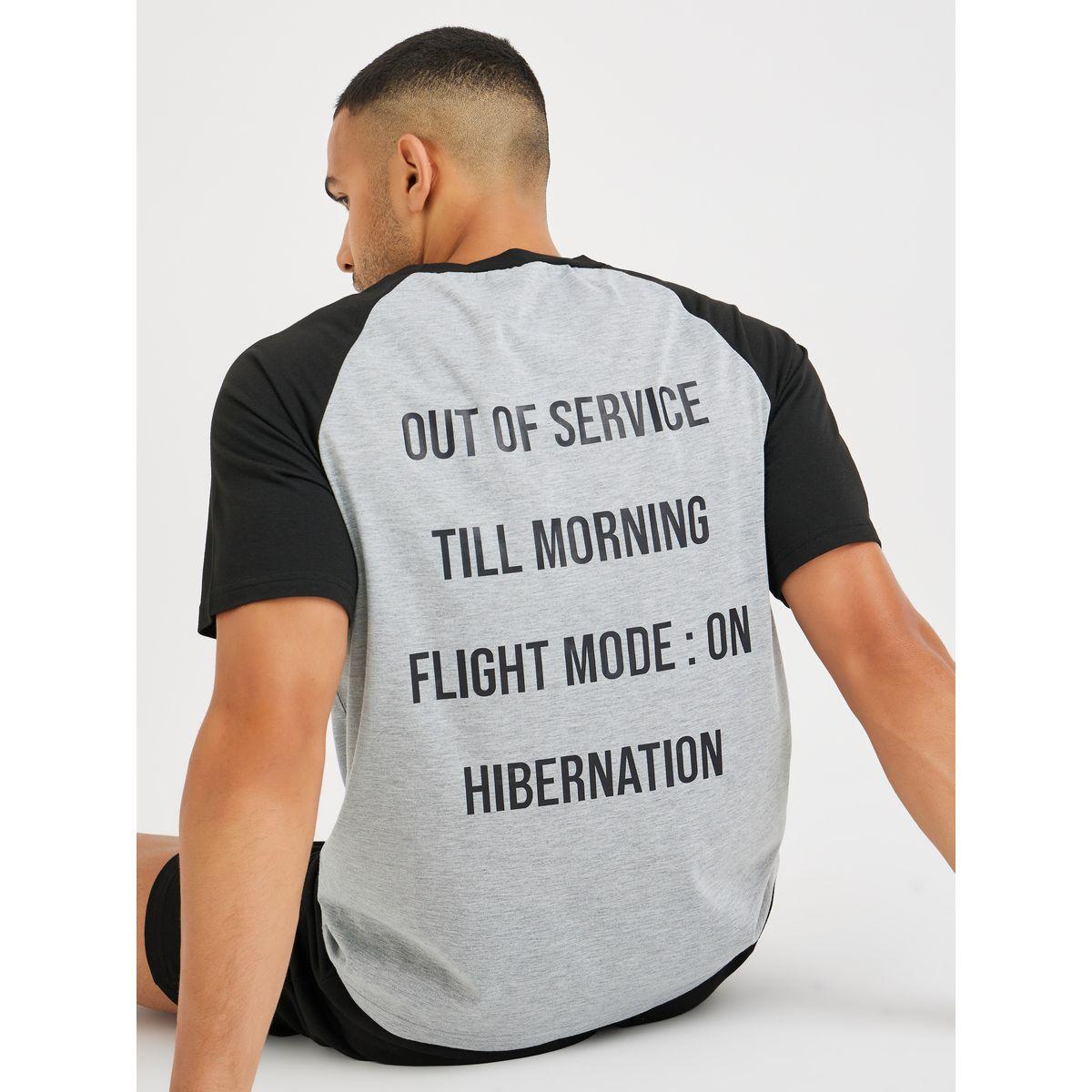 Styli Slogan Back Print Raglan Sleeves T-Shirt and Shorts Set-men-clothing-nightwear-sets-image-1