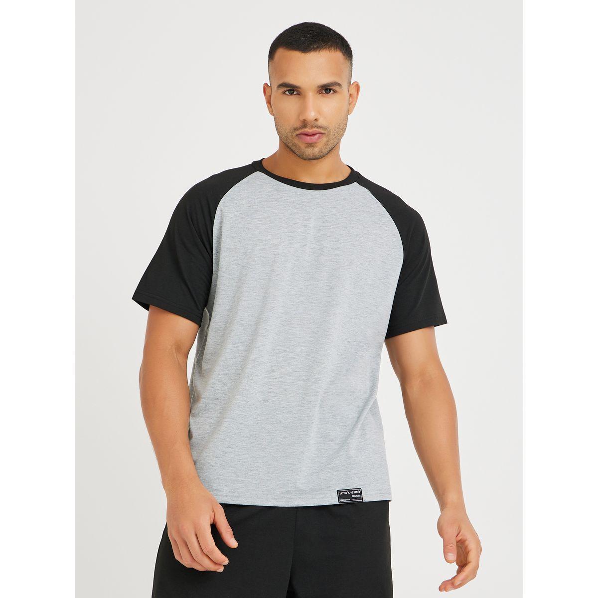 Styli Slogan Back Print Raglan Sleeves T-Shirt and Shorts Set-men-clothing-nightwear-sets-image-3