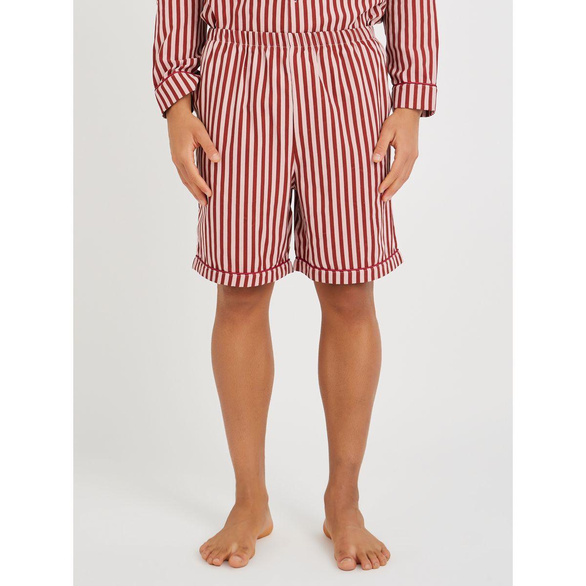 Styli Striped Long Sleeve Shirt and Shorts Pyjama Set-men-clothing-nightwear-sets-image-4