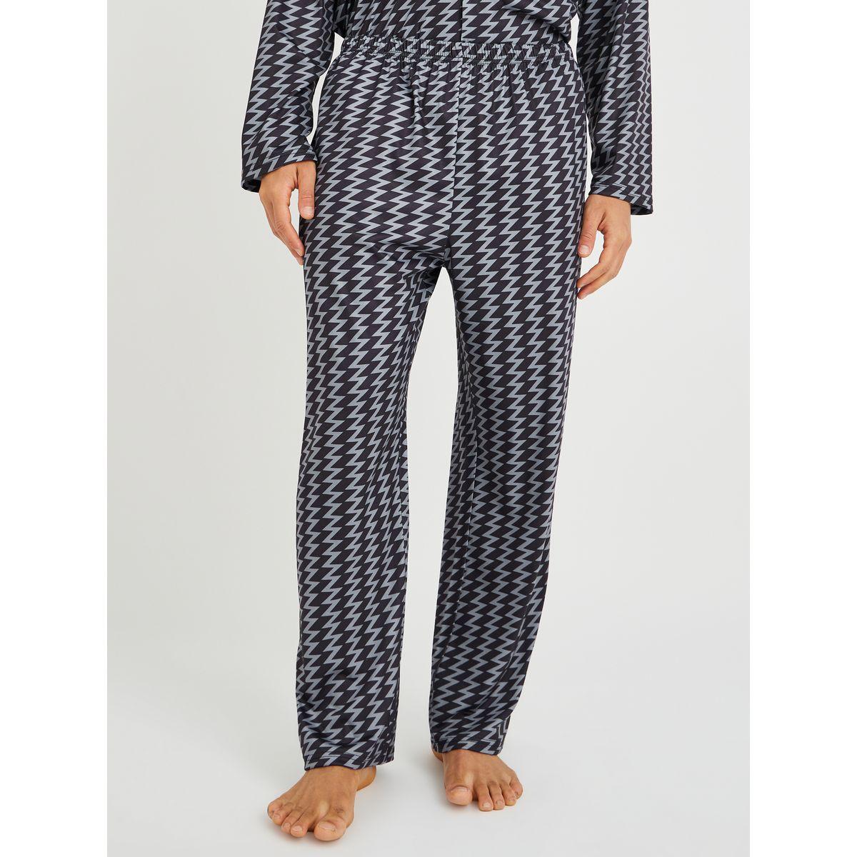 Styli Chevron Printed Long Sleeve Shirt and Pyjama Set-men-clothing-nightwear-sets-image-4