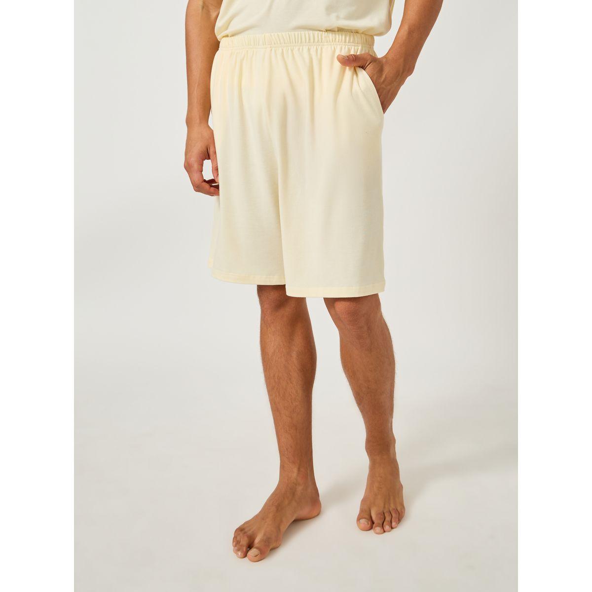Styli Minimal Print Contrast Trim T-Shirt and Shorts Set-men-clothing-nightwear-sets-image-5