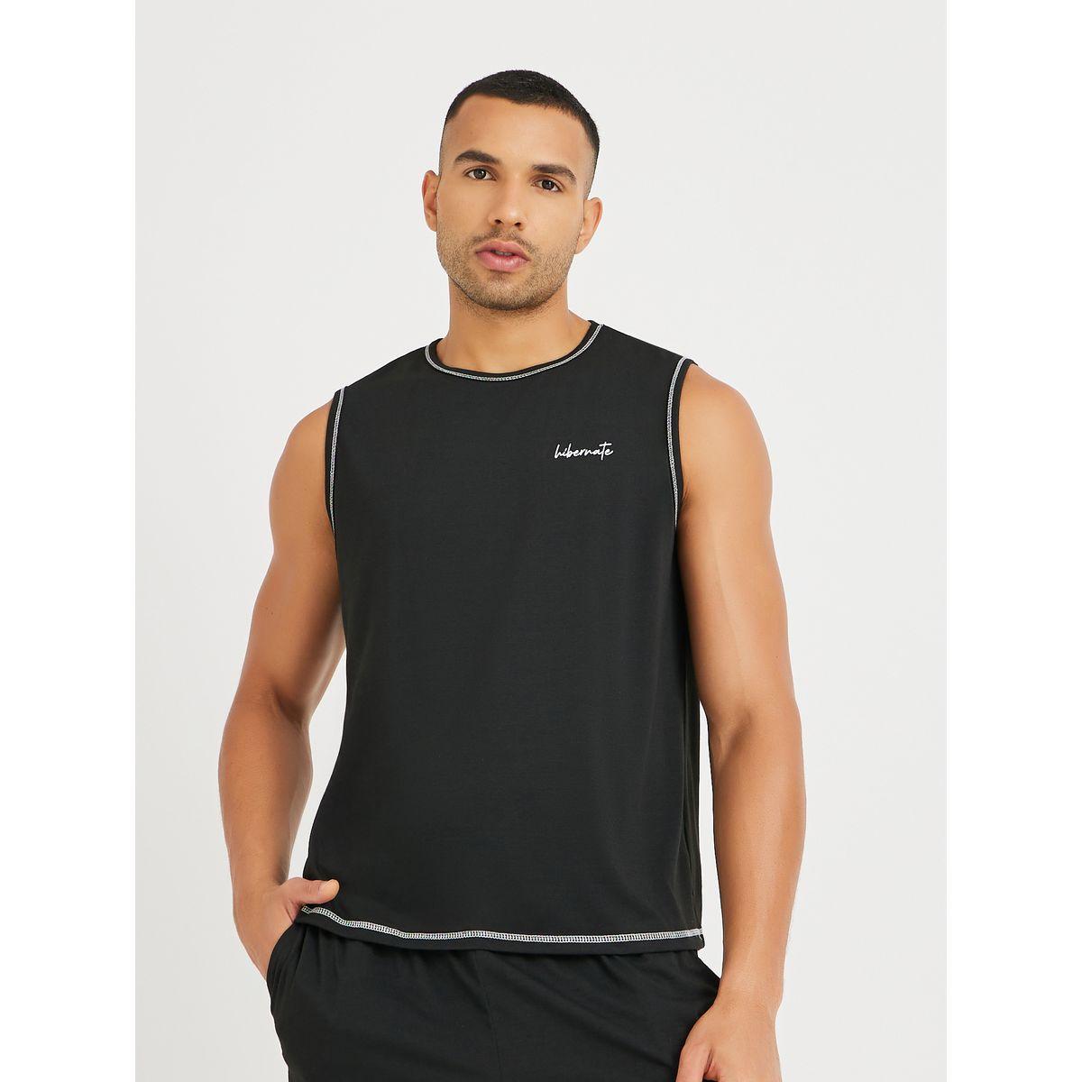 Styli Minimal Print Tank Top and Shorts Set-men-clothing-nightwear-sets-image-2