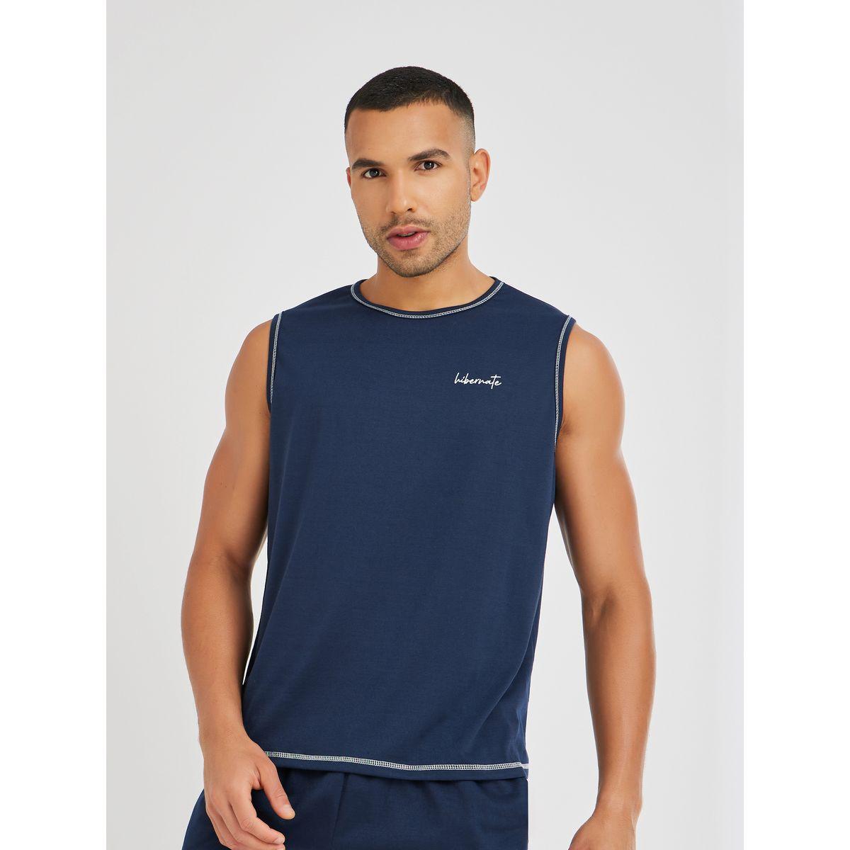 مجموعة من شورت وتيشيرت كت بطبعة صغيرة-men-clothing-nightwear-sets-image-2