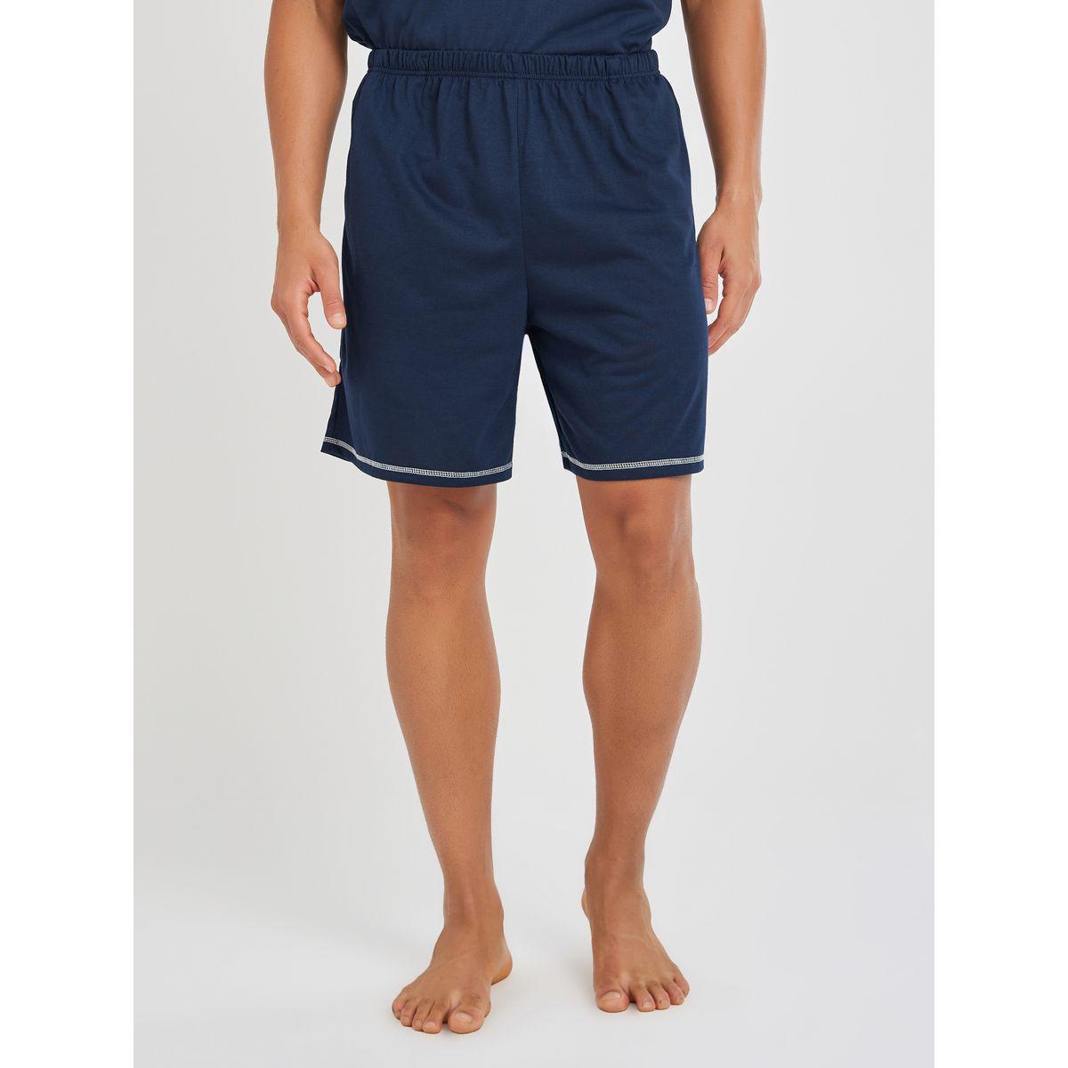 مجموعة من شورت وتيشيرت كت بطبعة صغيرة-men-clothing-nightwear-sets-image-4