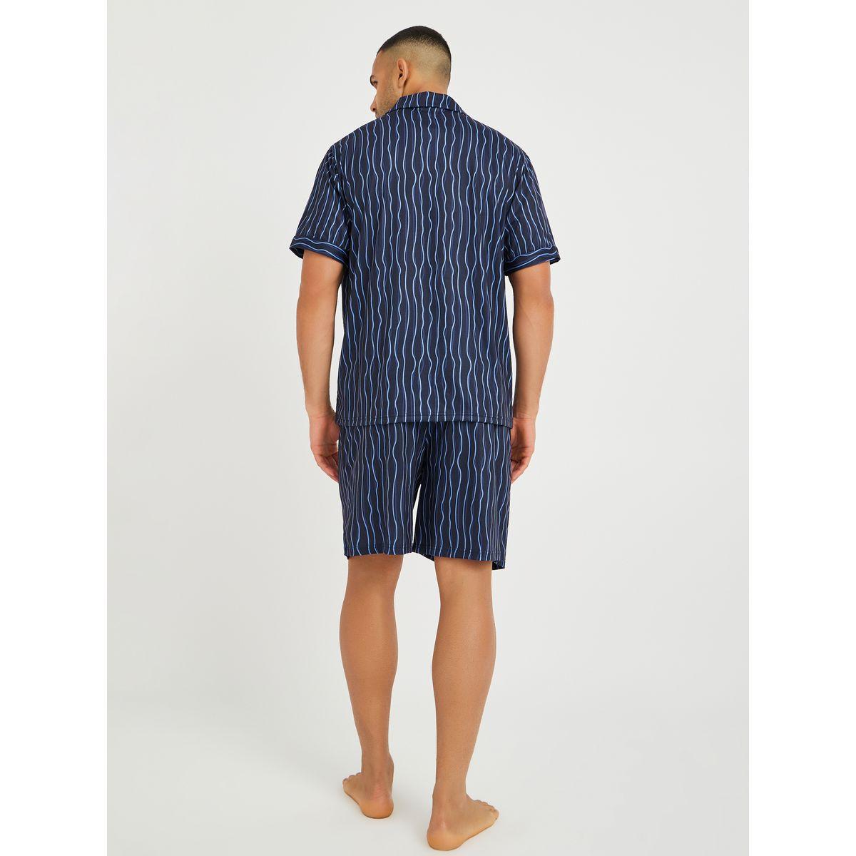 Styli Printed Short Sleeve Shirt and Shorts Pyjama Set-men-clothing-nightwear-sets-image-5