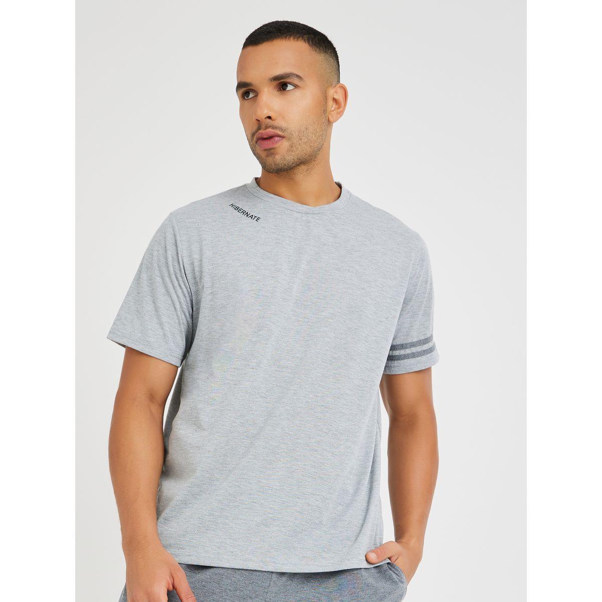 Styli Slogan Print Short Sleeve T-Shirt and Pyjama Set-men-clothing-nightwear-sets-image-2