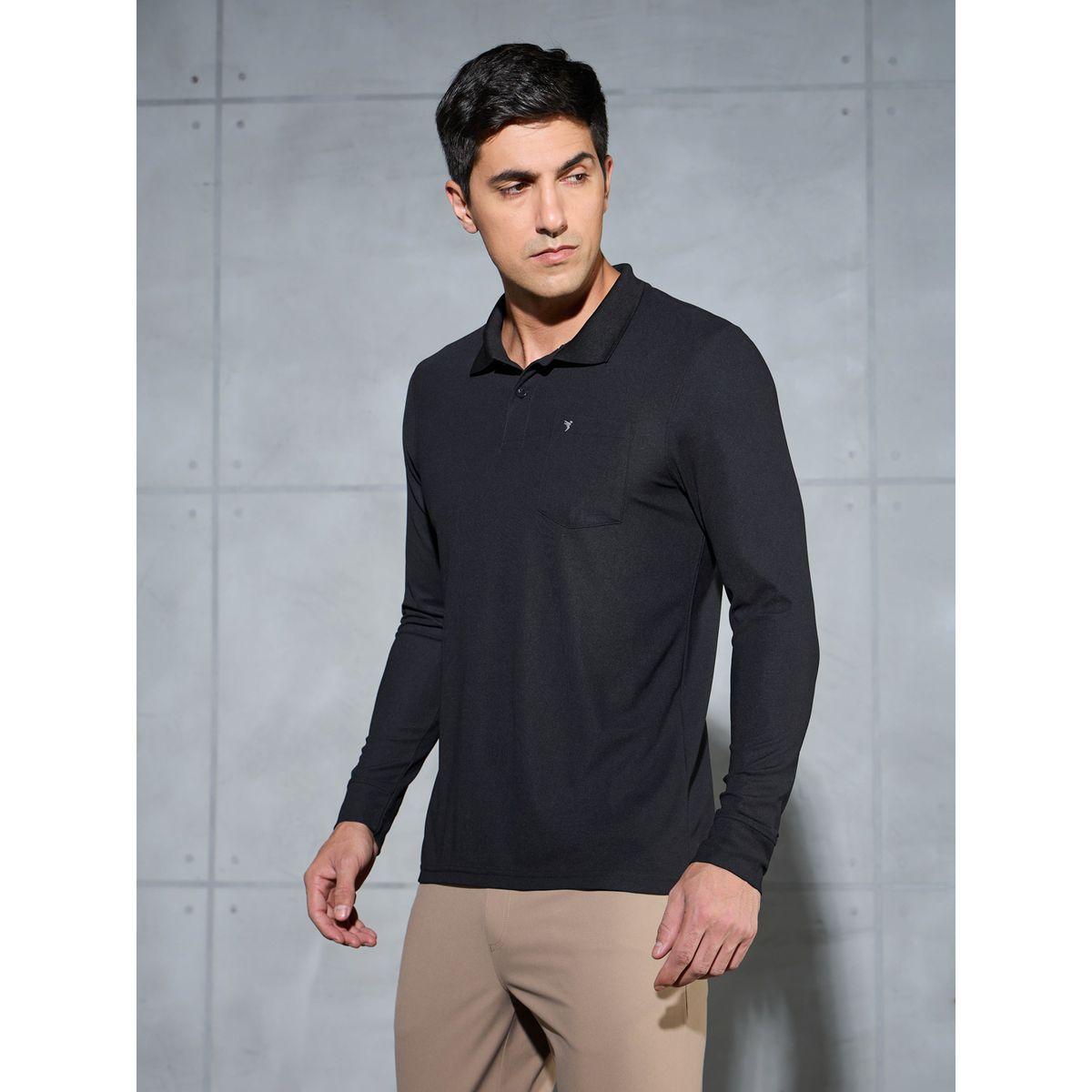 Technosport Solid Long Sleeve Polo T-Shirt with Pocket-men-clothing-sportswearandactivewear-tshirtsandpolos-image-2
