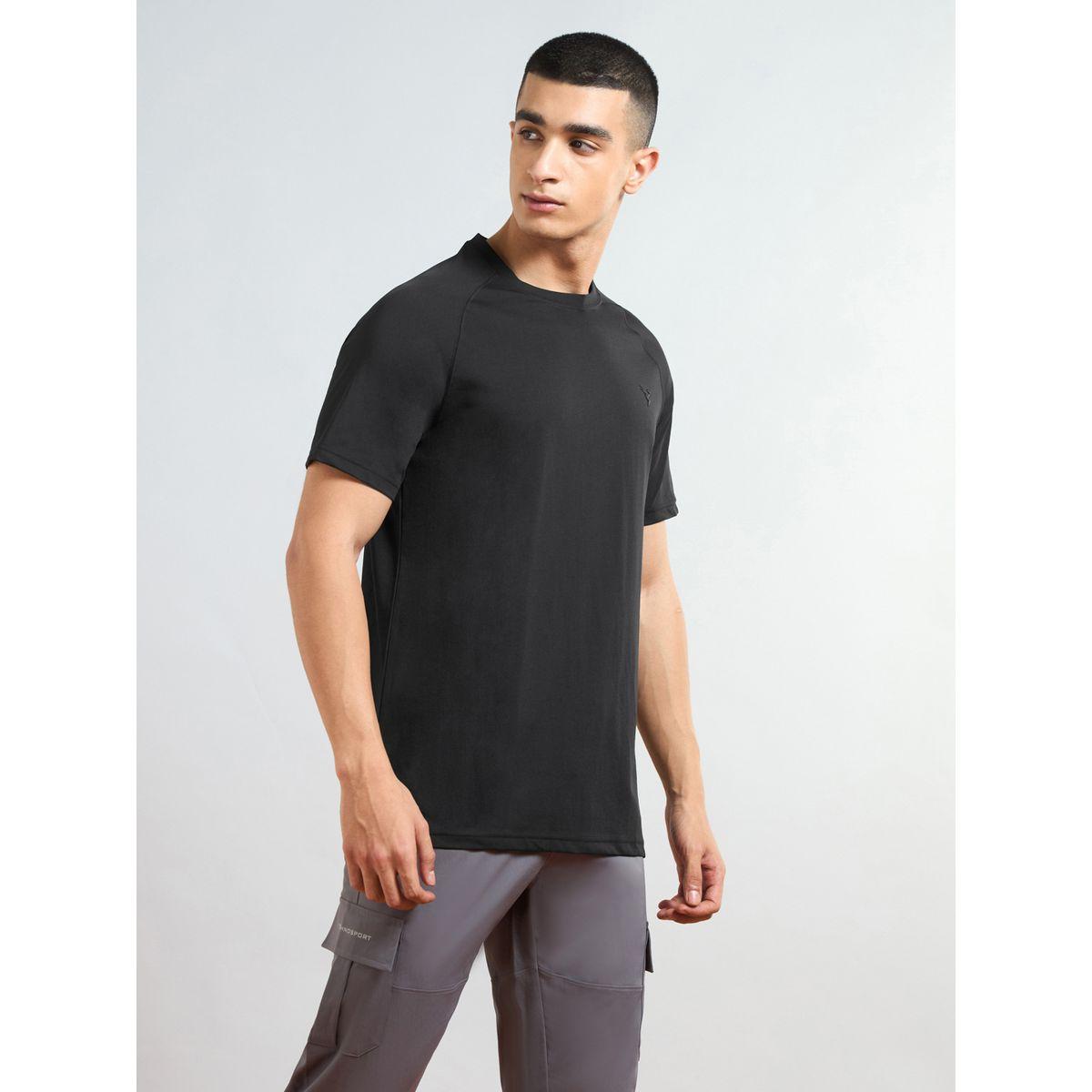 تيشيرت سادة بياقة دائرية وأكمام ريجلان-men-clothing-sportswearandactivewear-tshirtsandpolos-image-1