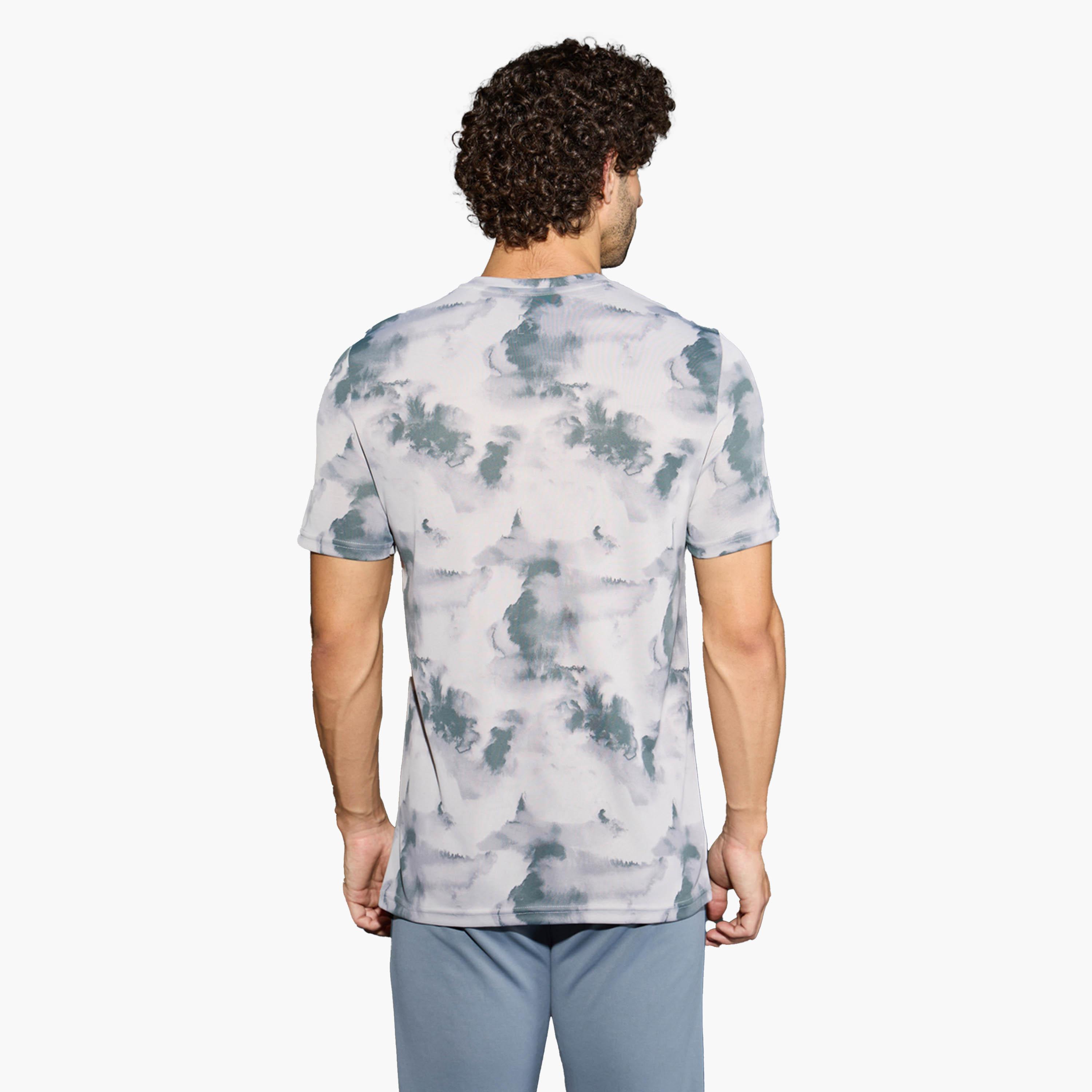 تيكنو سبورت × ستايلي-  تي شيرت رجالي قصّة عادية ورقبة دائرية وطبعة كاملة-men-clothing-sportswearandactivewear-tshirtsandpolos-image-3