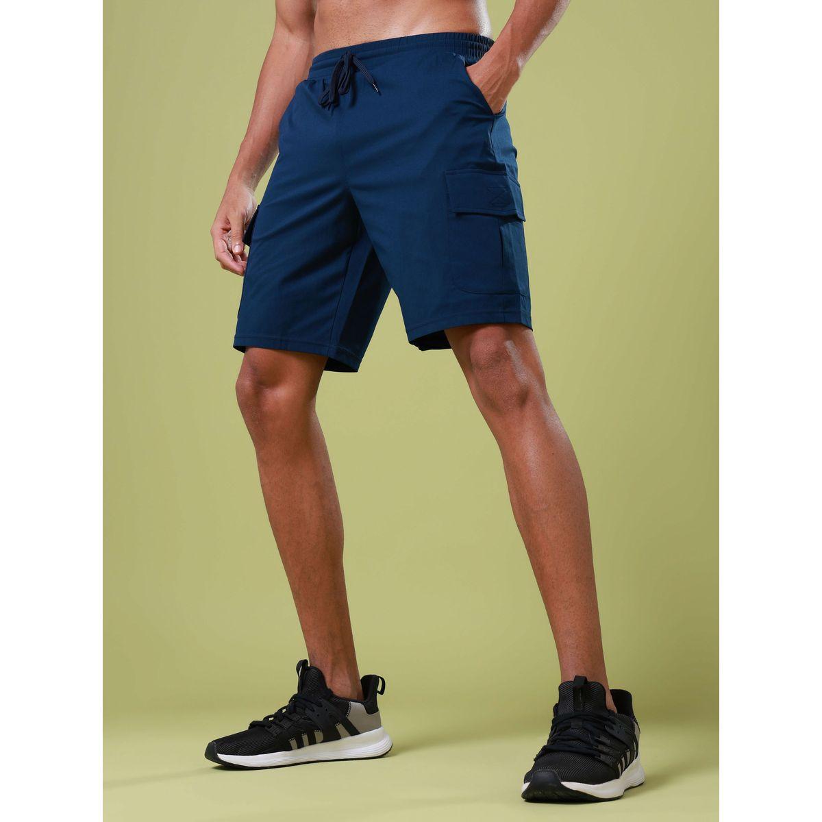 Technosport Men Solid Slim Fit Shorts with TS Flexi-sports-men-clothing-bottoms-shorts-image-5