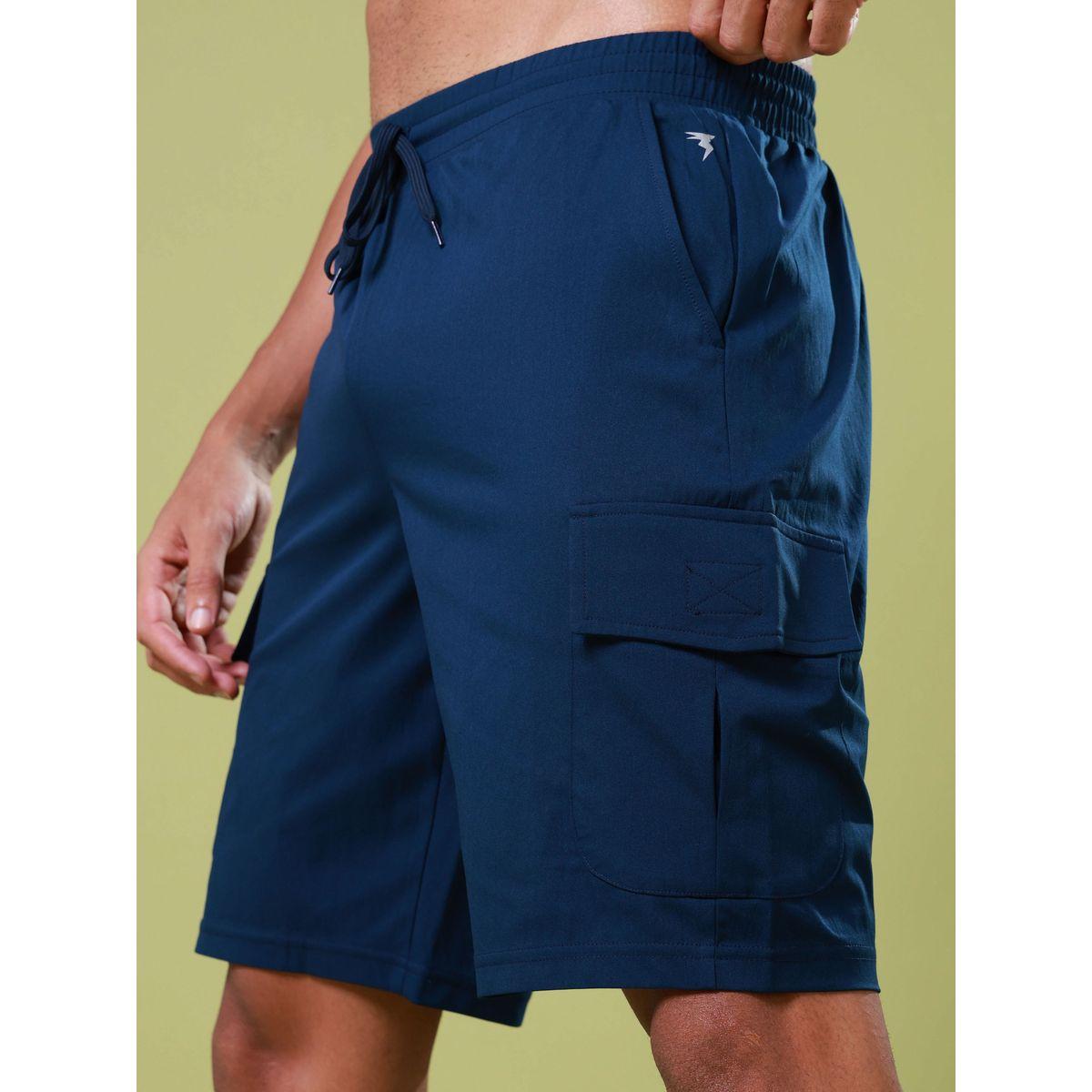 Technosport Men Solid Slim Fit Shorts with TS Flexi-sports-men-clothing-bottoms-shorts-image-6