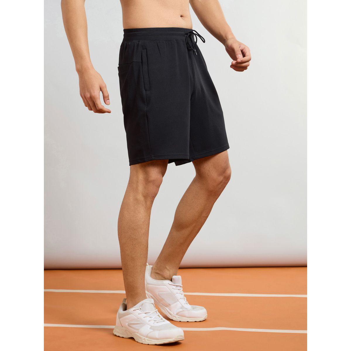 Technosport Men Solid Slim Fit Sports Shorts with TS Flexi-men-clothing-sportswearandactivewear-bottoms-shorts-image-3