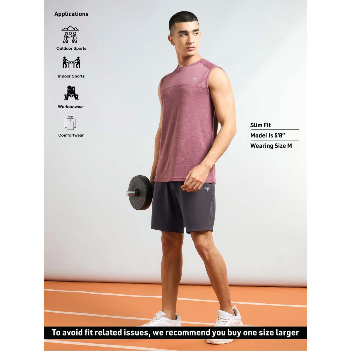شورت رياضي سادة بقصة سليم فت وأربطة-men-clothing-sportswearandactivewear-bottoms-shorts-image-6