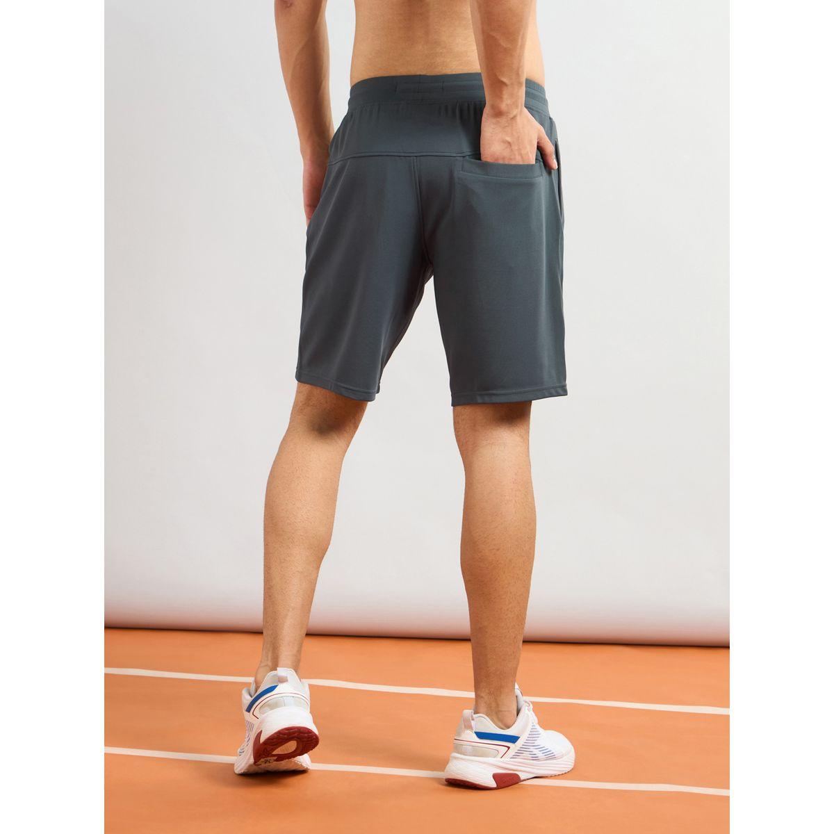 Technosport Solid Slim Fit Sports Shorts with Drawstring-men-clothing-sportswearandactivewear-bottoms-shorts-image-1