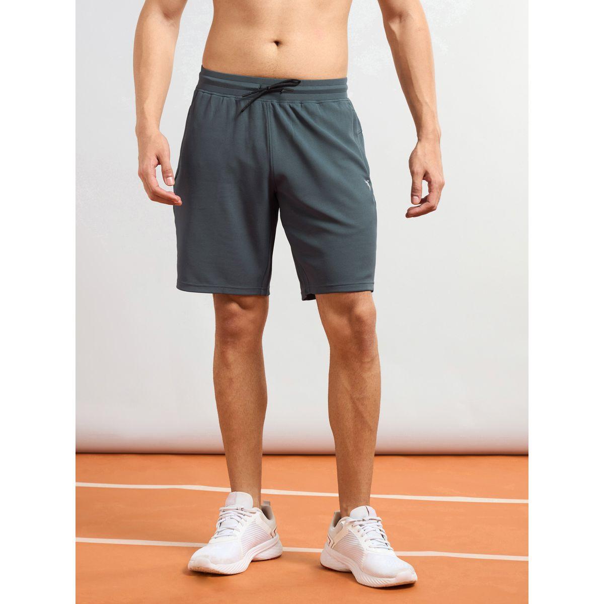 Technosport Solid Slim Fit Sports Shorts with Drawstring-men-clothing-sportswearandactivewear-bottoms-shorts-image-3