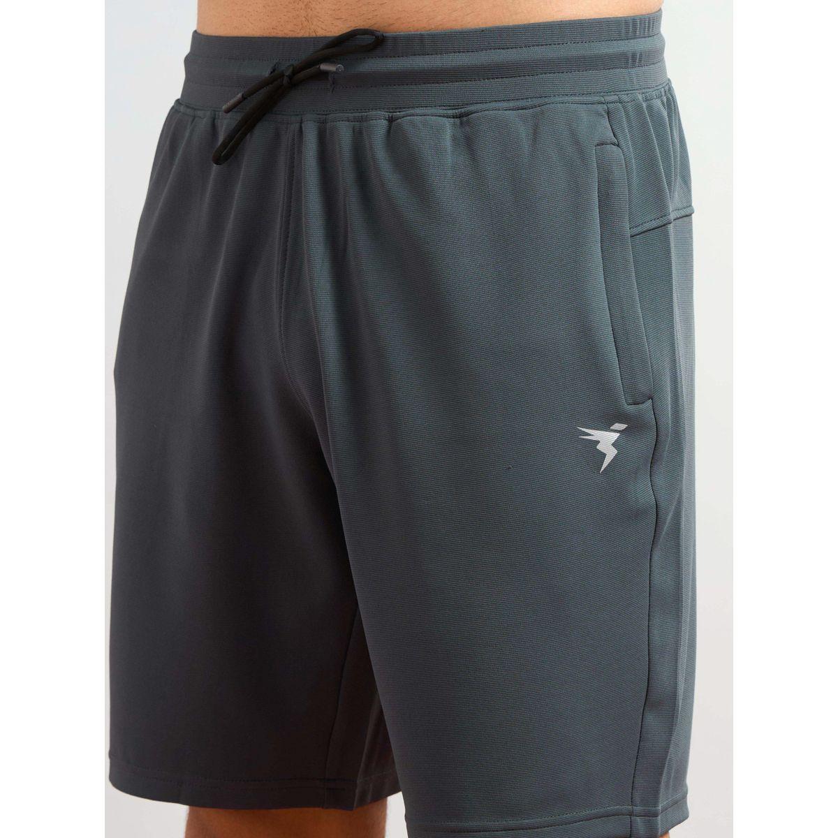 شورت رياضي سادة بقصة سليم فت وأربطة-men-clothing-sportswearandactivewear-bottoms-shorts-image-4