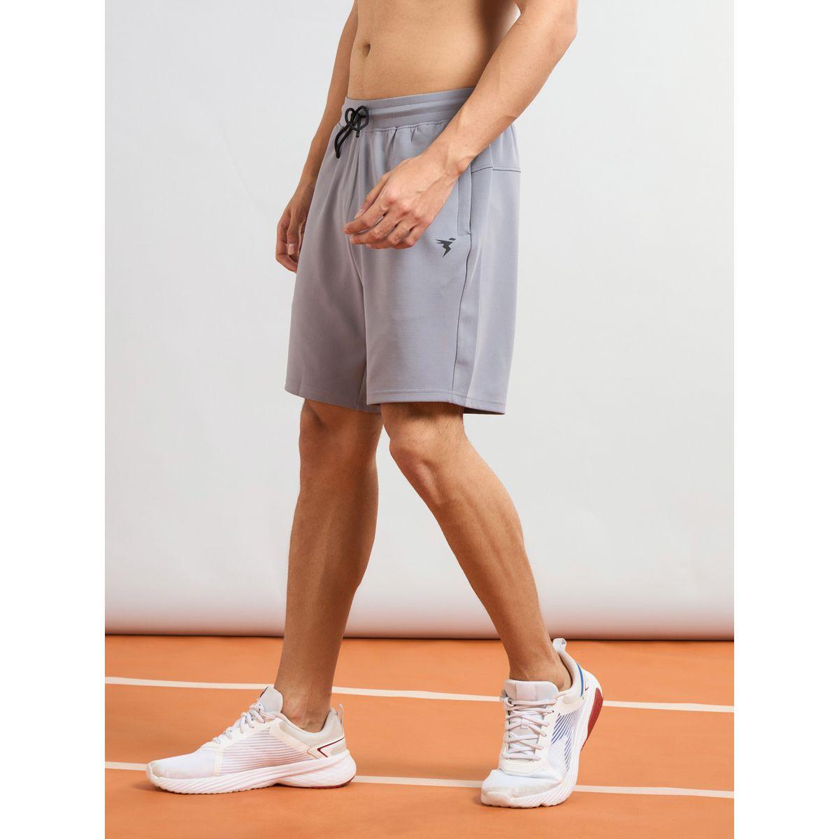 Technosport Solid Slim Fit Sports Shorts with Drawstring-men-clothing-sportswearandactivewear-bottoms-shorts-image-1