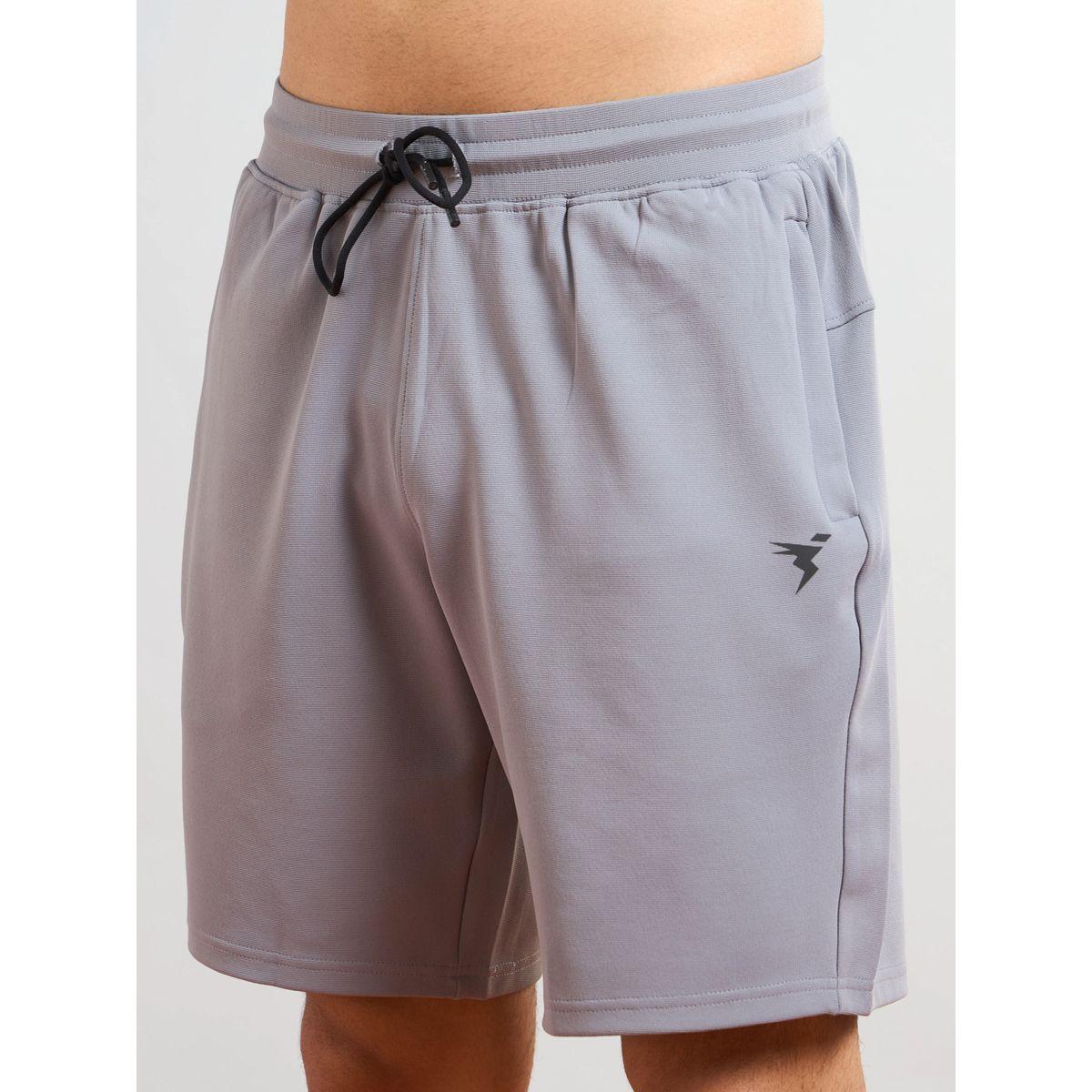 شورت رياضي سادة بقصة سليم فت وأربطة-men-clothing-sportswearandactivewear-bottoms-shorts-image-3