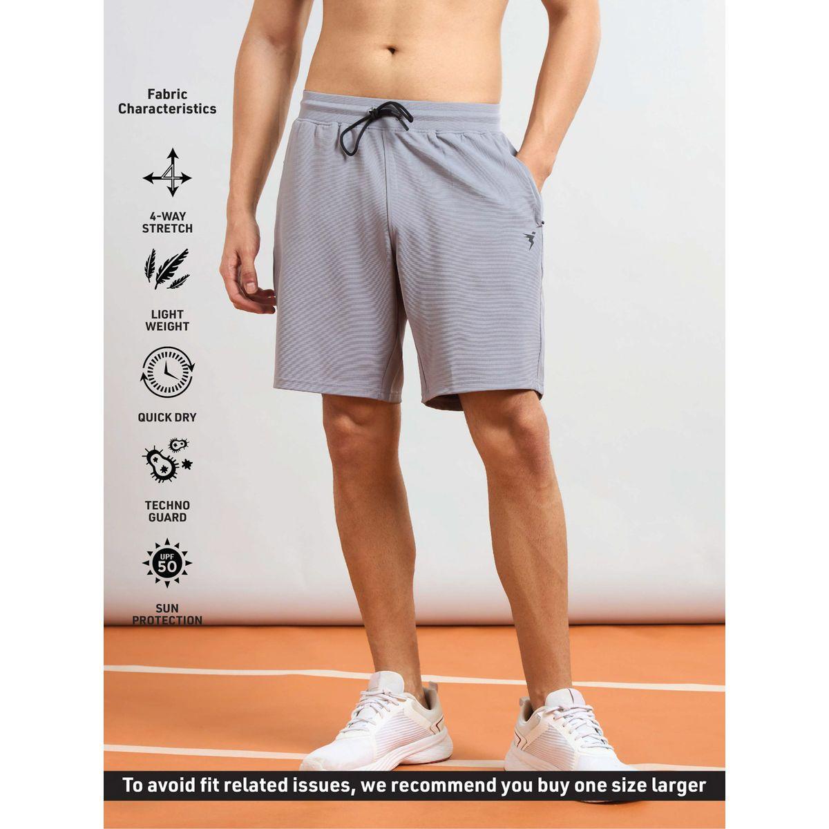 شورت رياضي سادة بقصة سليم فت وأربطة-men-clothing-sportswearandactivewear-bottoms-shorts-image-6