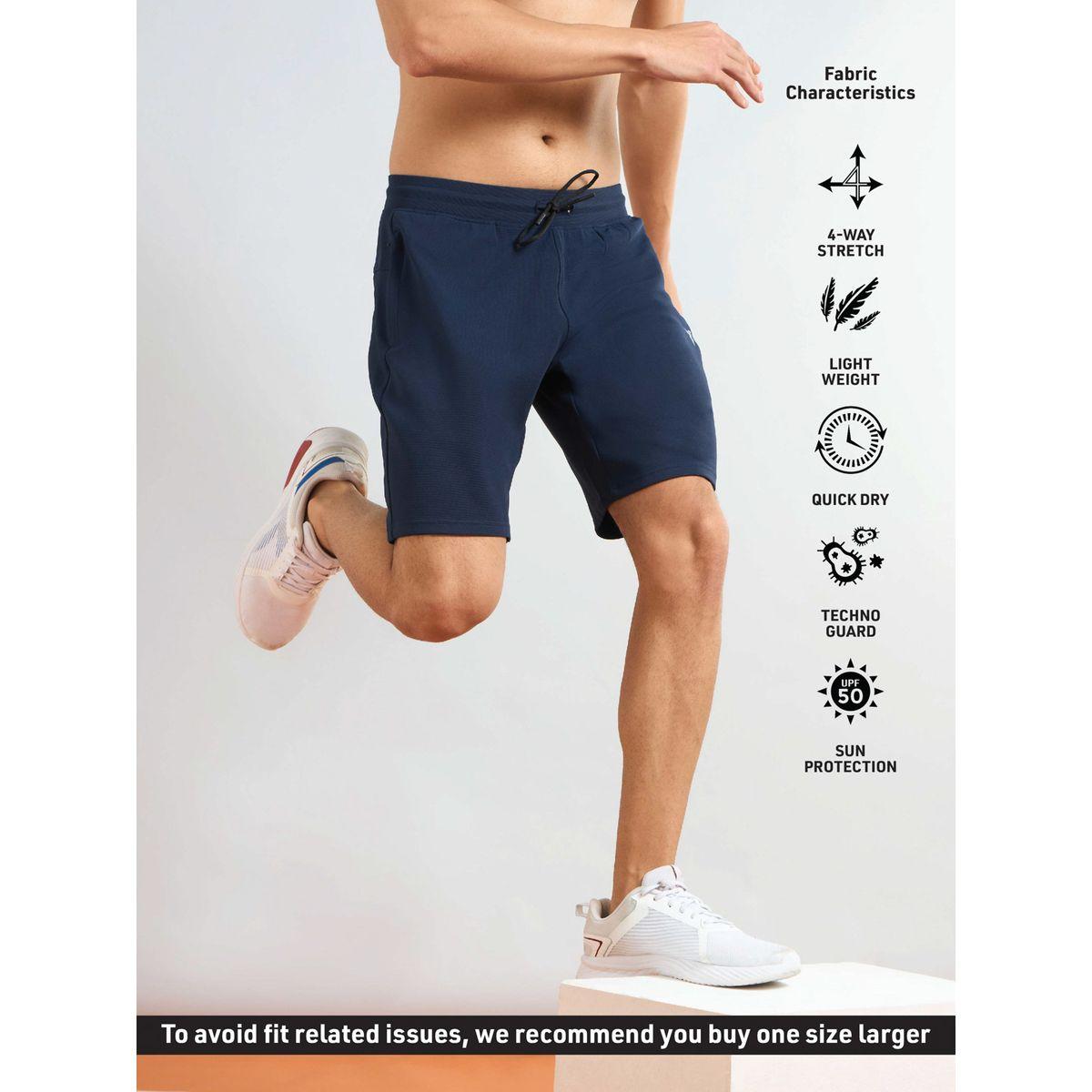 شورت رياضي سادة بقصة سليم فت وأربطة-men-clothing-sportswearandactivewear-bottoms-shorts-image-6