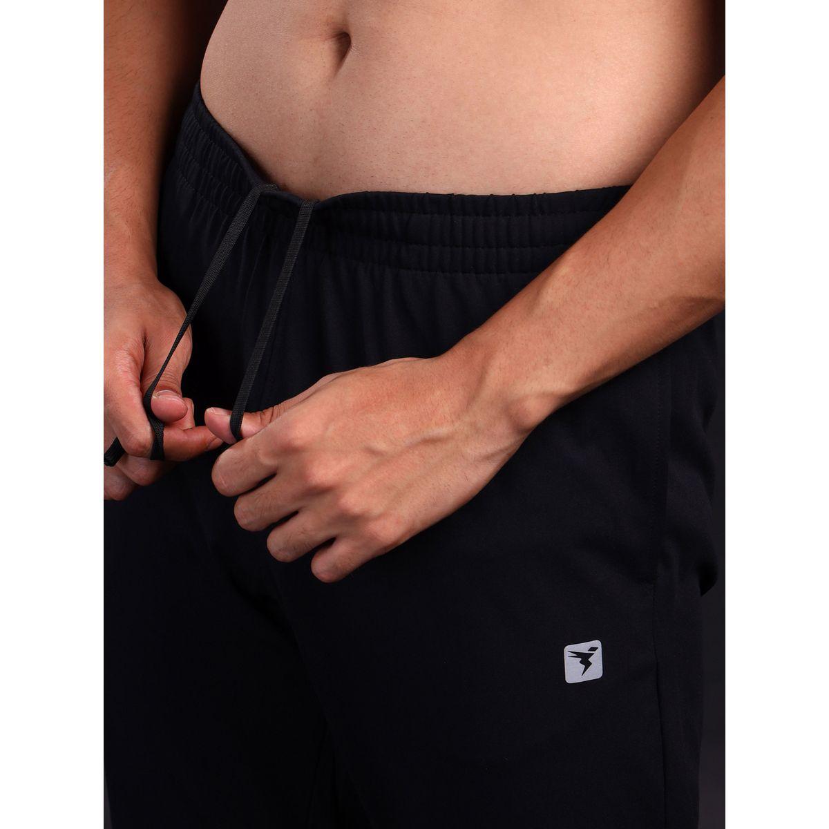 بنطال رياضي سادة بقصة سليم فت وأربطة-men-clothing-sportswearandactivewear-bottoms-joggers-image-1