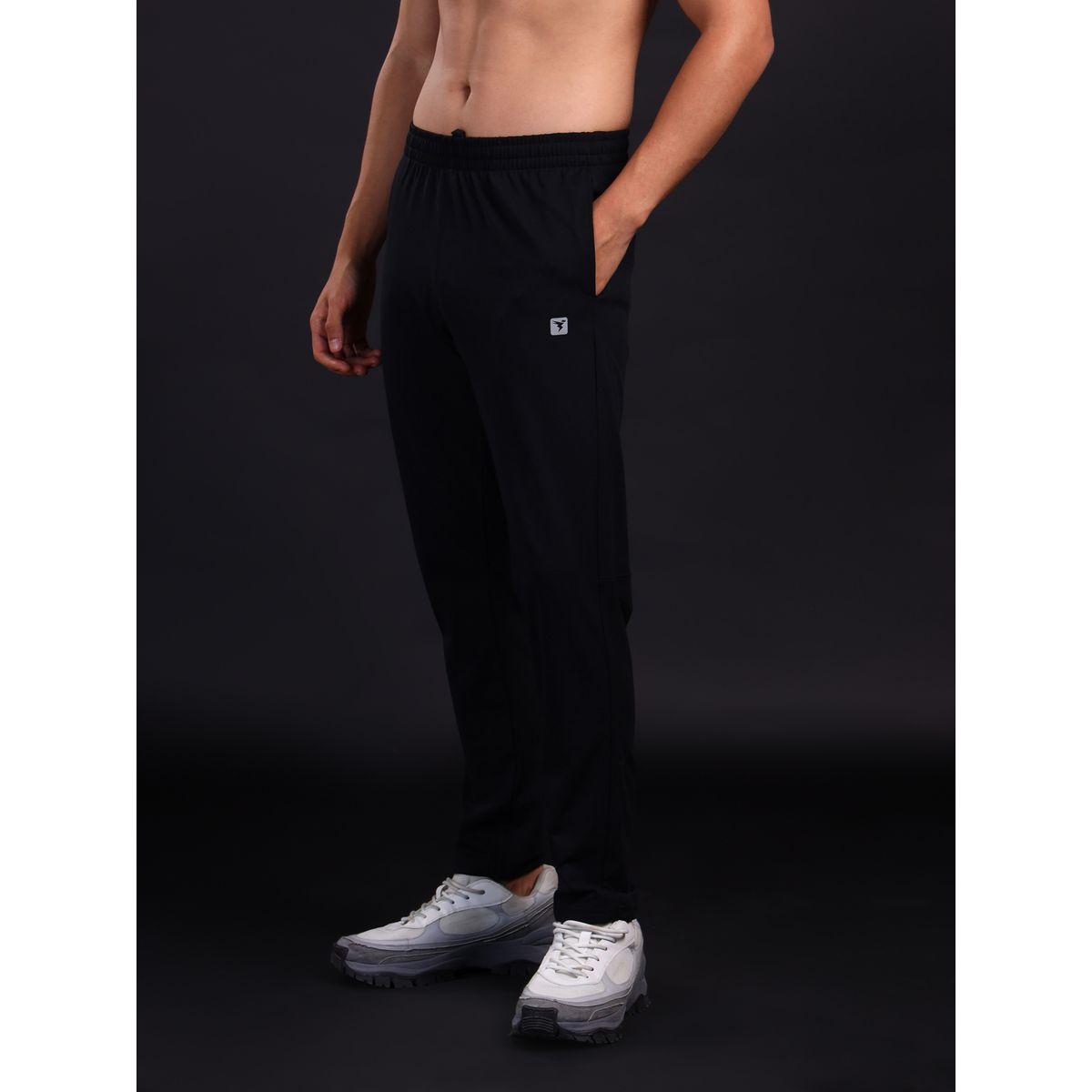 بنطال رياضي سادة بقصة سليم فت وأربطة-men-clothing-sportswearandactivewear-bottoms-joggers-image-2