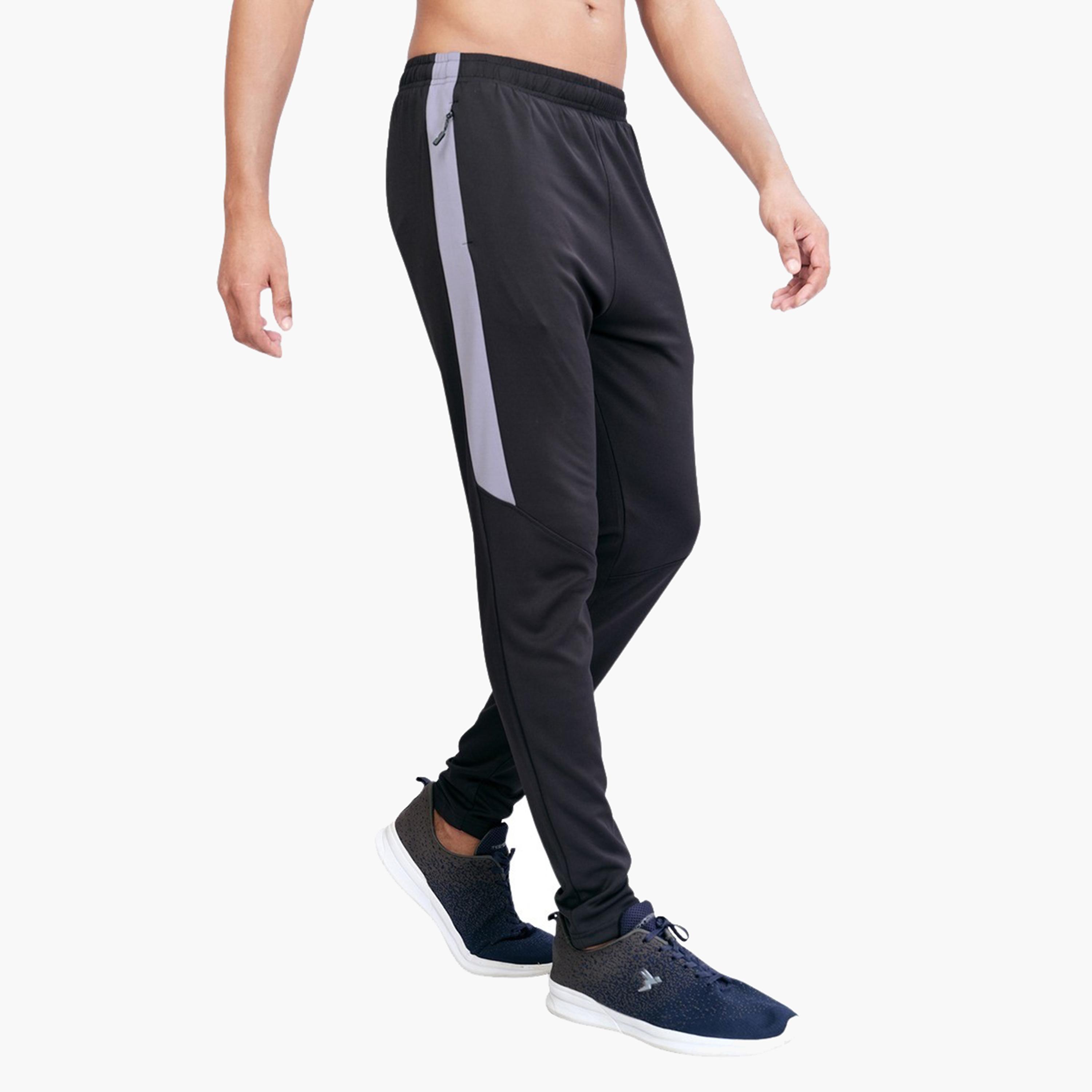 Technosport x Styli Men Solid Slim Fit Track Pants with TECHNO DRY-men-clothing-sportswearandactivewear-bottoms-joggers-image-3