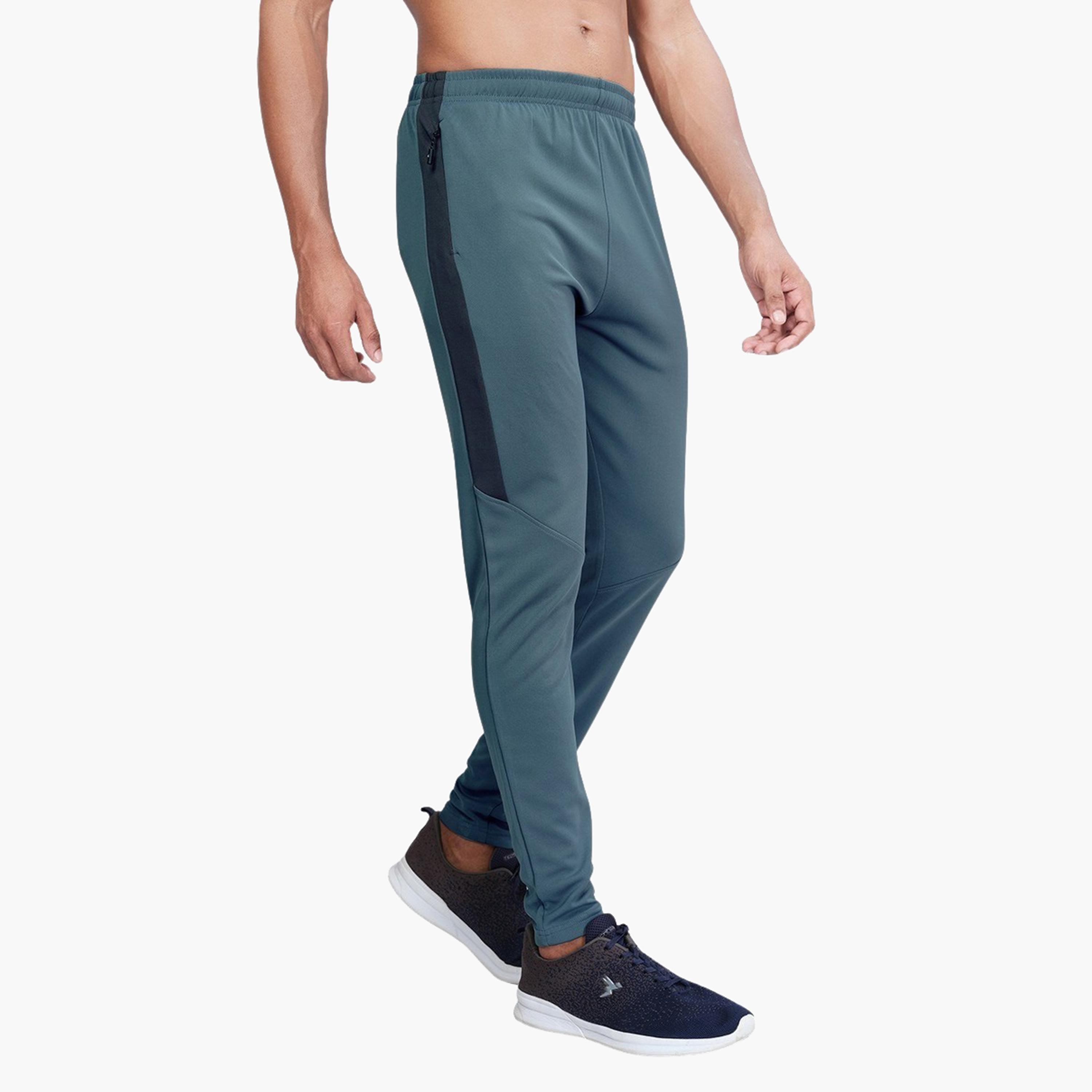 Technosport x Styli Men Solid Slim Fit Track Pants with TECHNO DRY-men-clothing-sportswearandactivewear-bottoms-joggers-image-2
