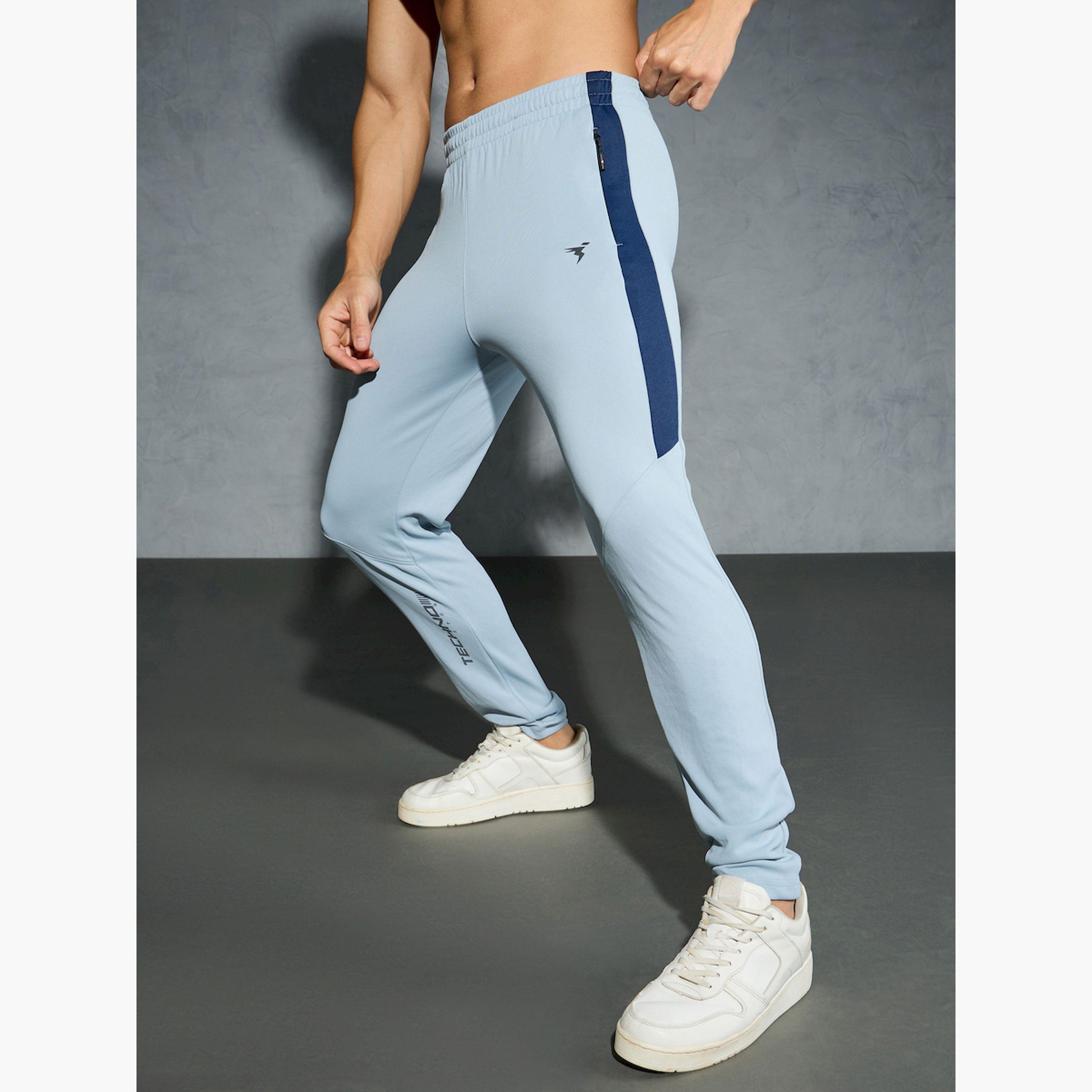 Technosport X Styli Men Solid Slim Fit Track Pants with Techno Dry-men-clothing-sportswearandactivewear-bottoms-joggers-image-2