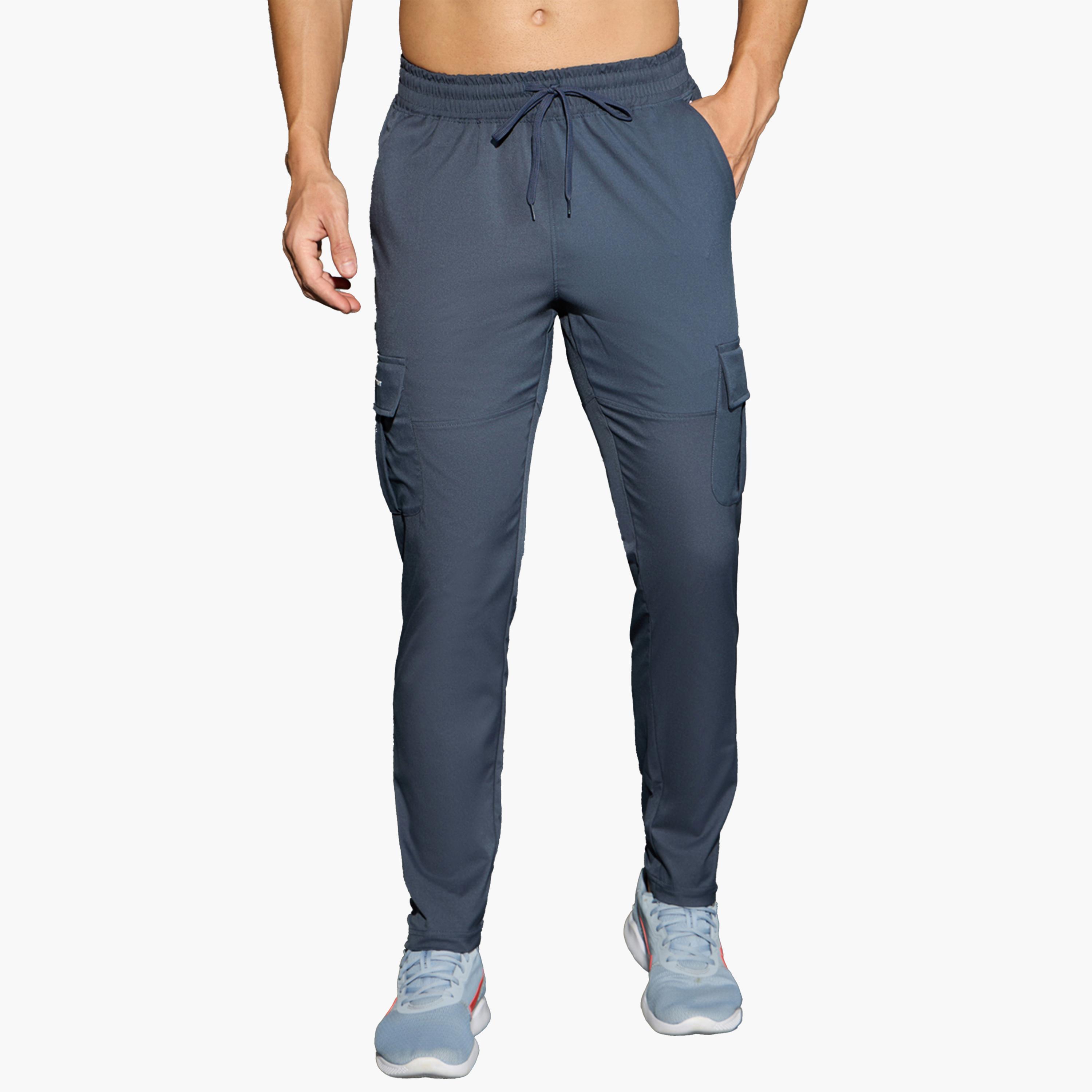 Technosport X Styli Men Solid Relaxed Fit Cargo Pants with TS FLEXI-men-clothing-sportswearandactivewear-bottoms-image-1