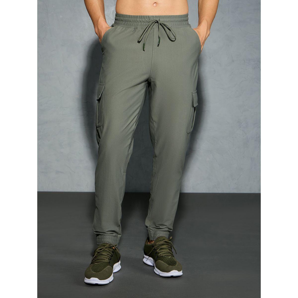 Technosport Solid Regular Fit Cargo Joggers with Drawstring-men-clothing-bottoms-joggers-image-3