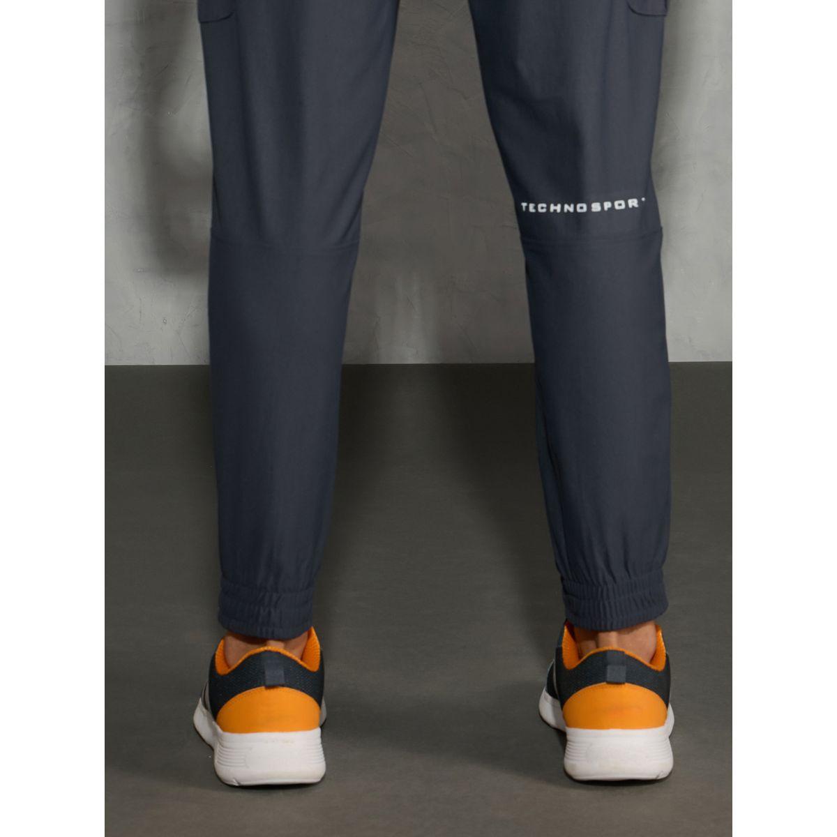 Technosport Solid Regular Fit Cargo Joggers with Drawstring-men-clothing-bottoms-joggers-image-2
