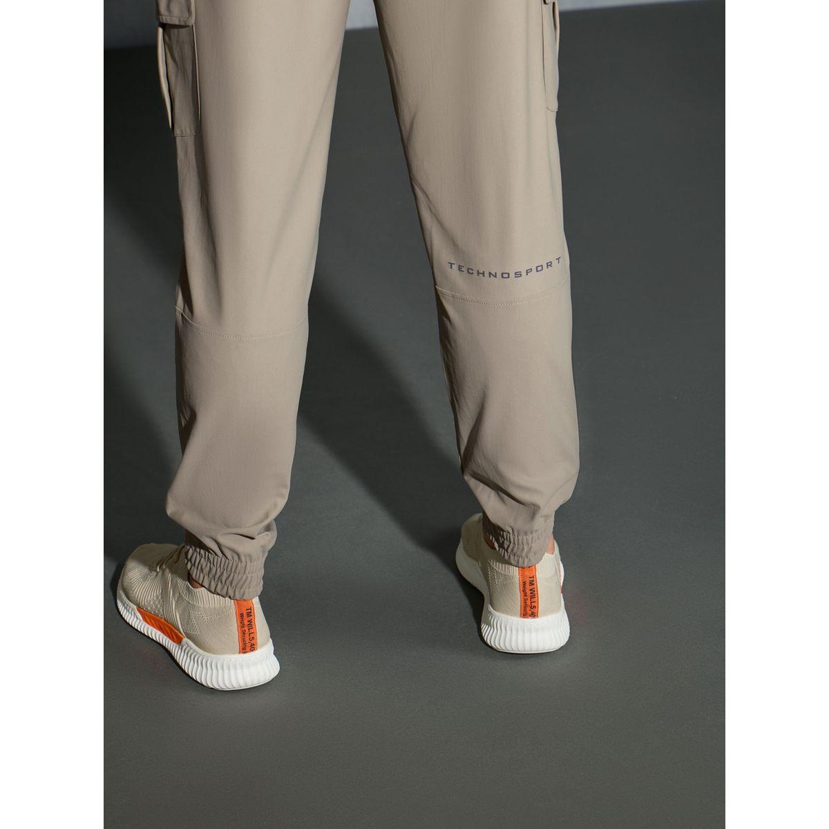 Technosport Solid Regular Fit Cargo Joggers with Drawstring-men-clothing-bottoms-joggers-image-1