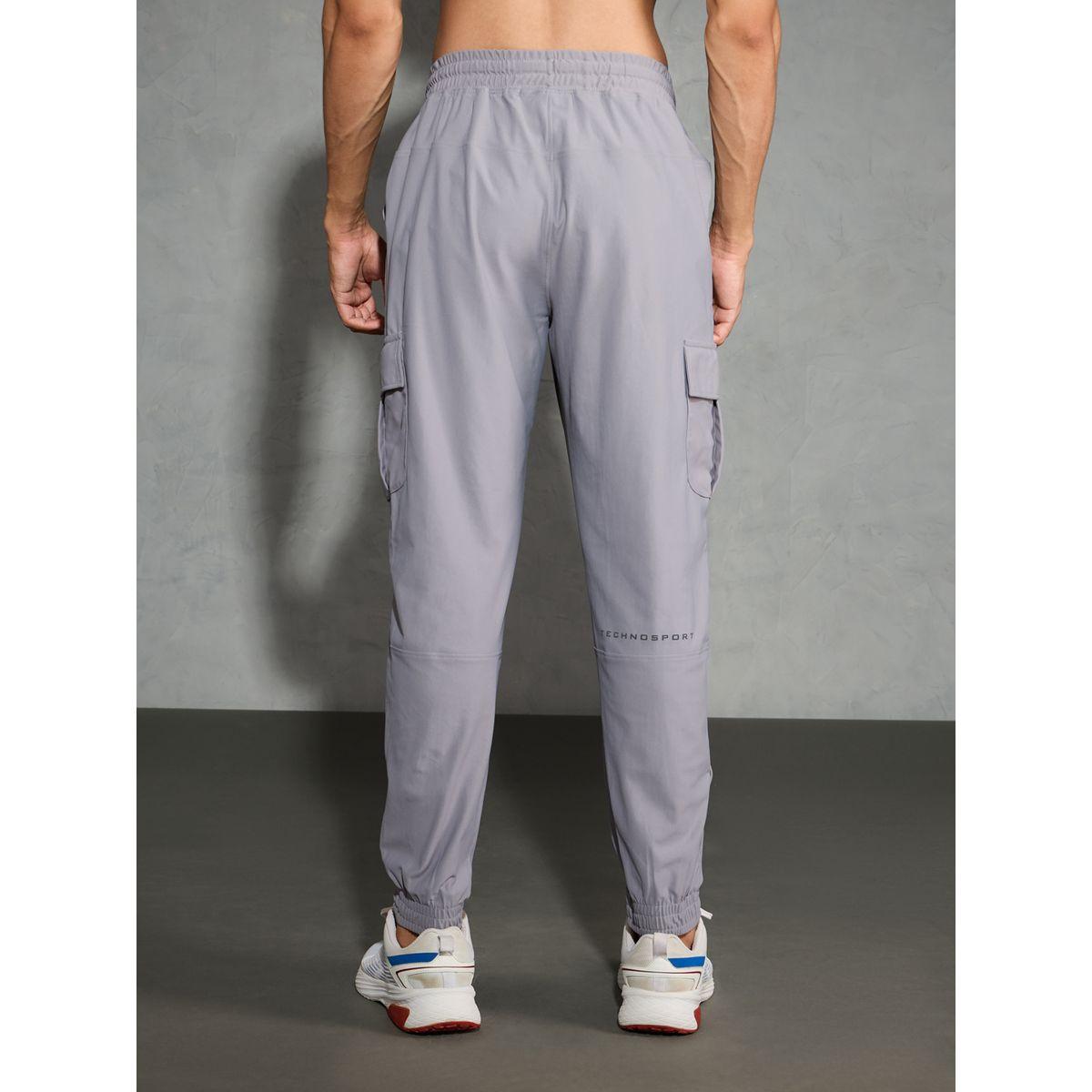 Technosport Solid Regular Fit Cargo Joggers with Drawstring-men-clothing-bottoms-joggers-image-1