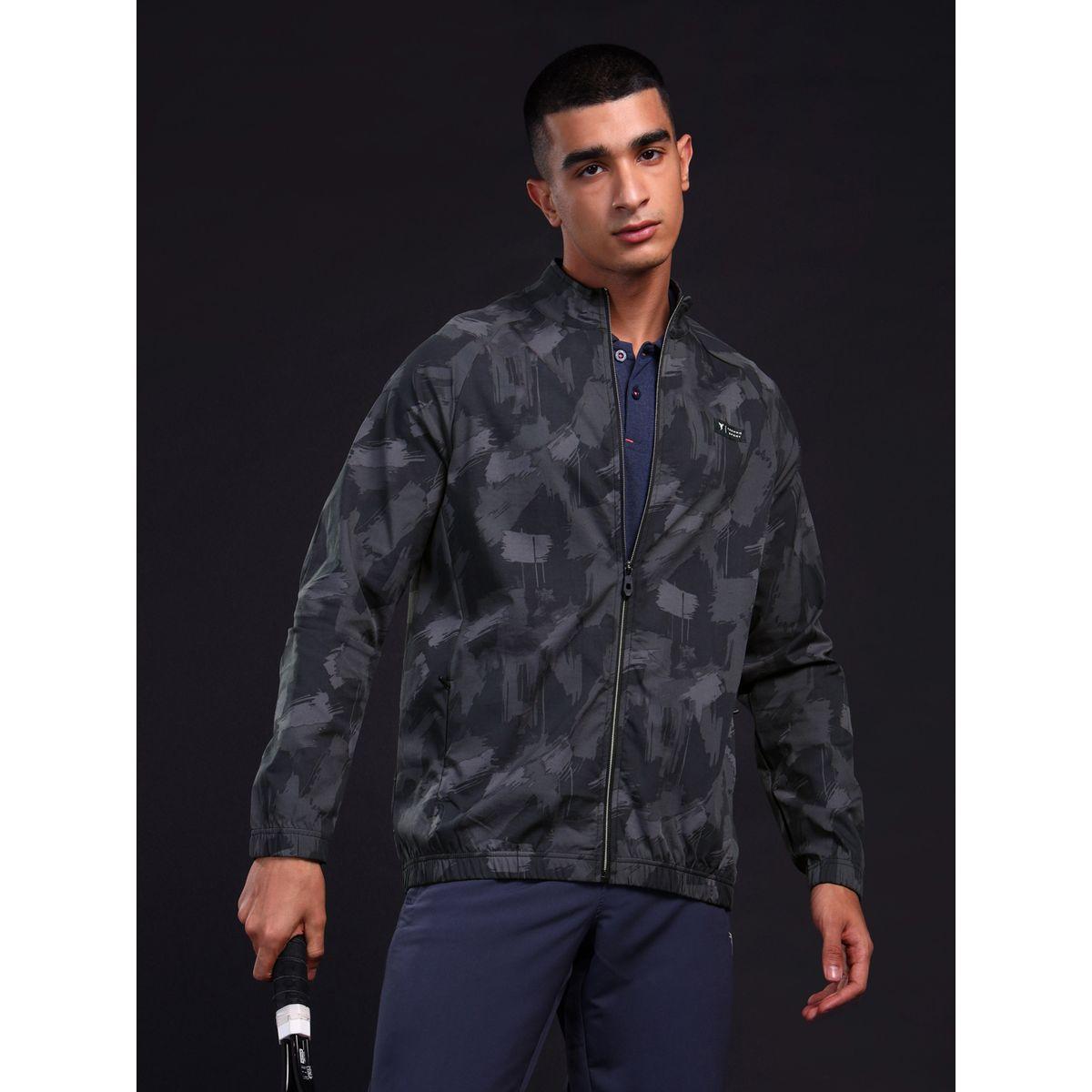 Technosport Men Printed Mock Neck Slim Fit Jacket with TS FLEXI-men-clothing-sportswearandactivewear-hoodiesandsweatshirts-image-1