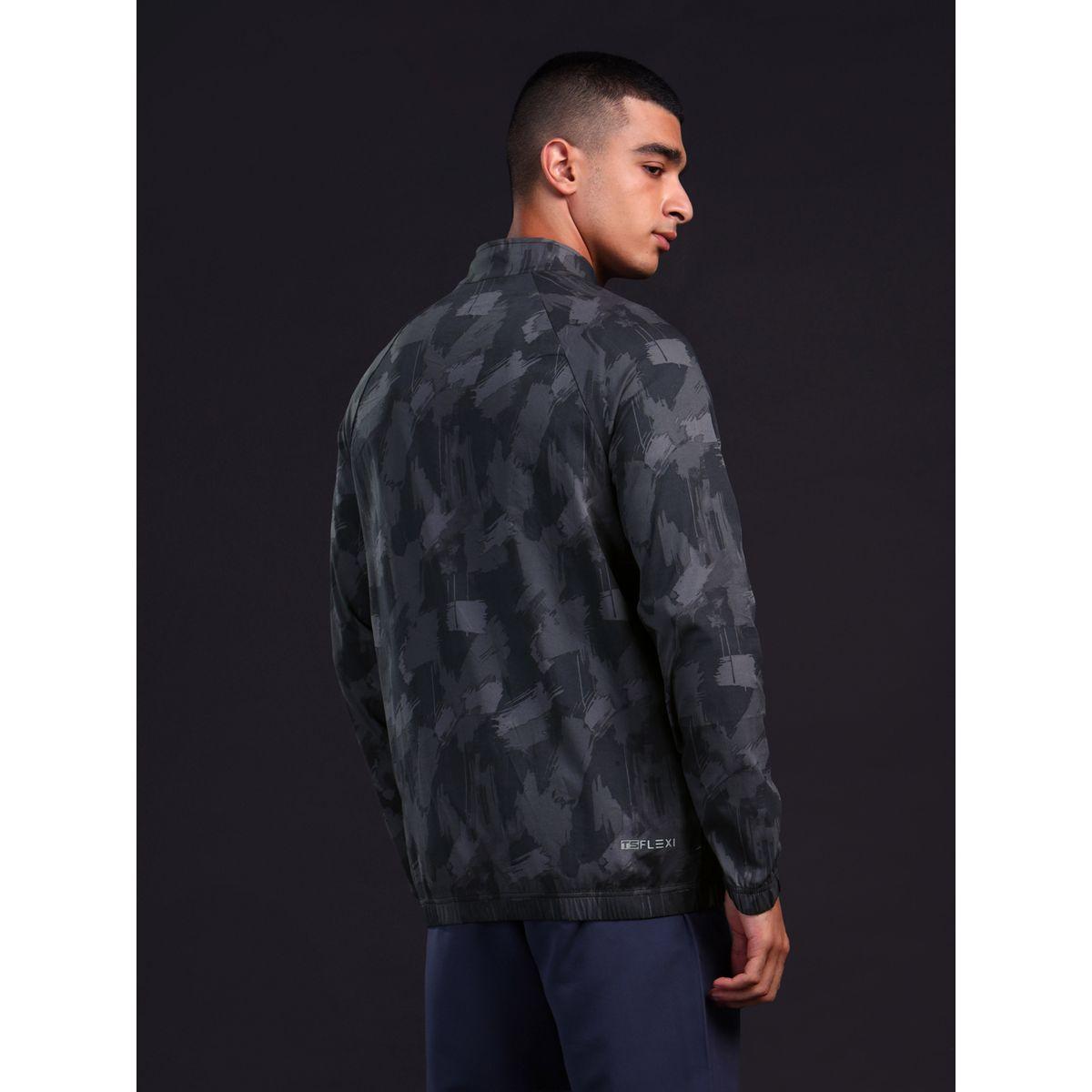 Technosport Men Printed Mock Neck Slim Fit Jacket with TS FLEXI-men-clothing-sportswearandactivewear-hoodiesandsweatshirts-image-3