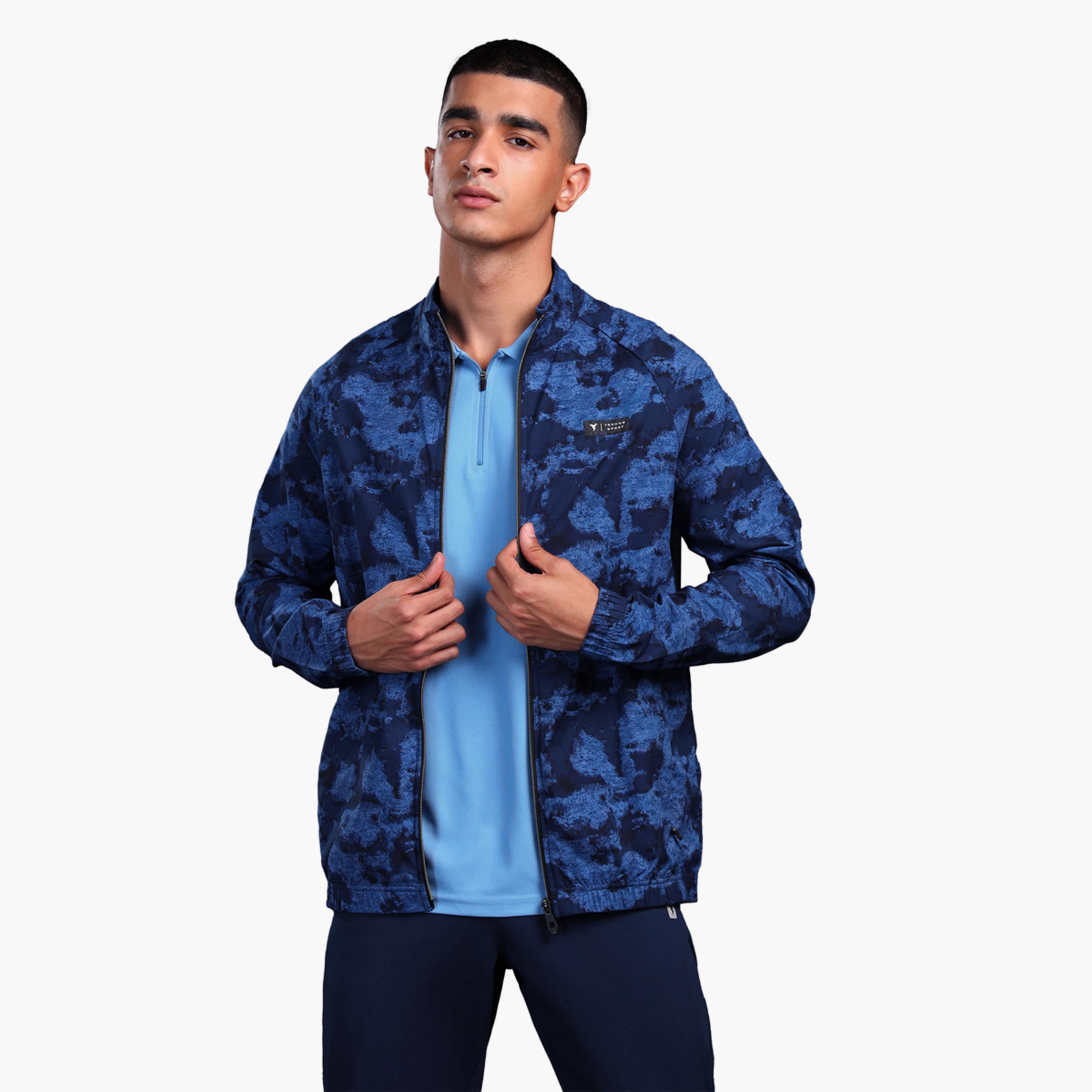 Technosport X Styli Men Printed Slim Fit Mock Neck Sports Jacket with TS FLEXI-men-clothing-sportswearandactivewear-hoodiesandsweatshirts-image-2